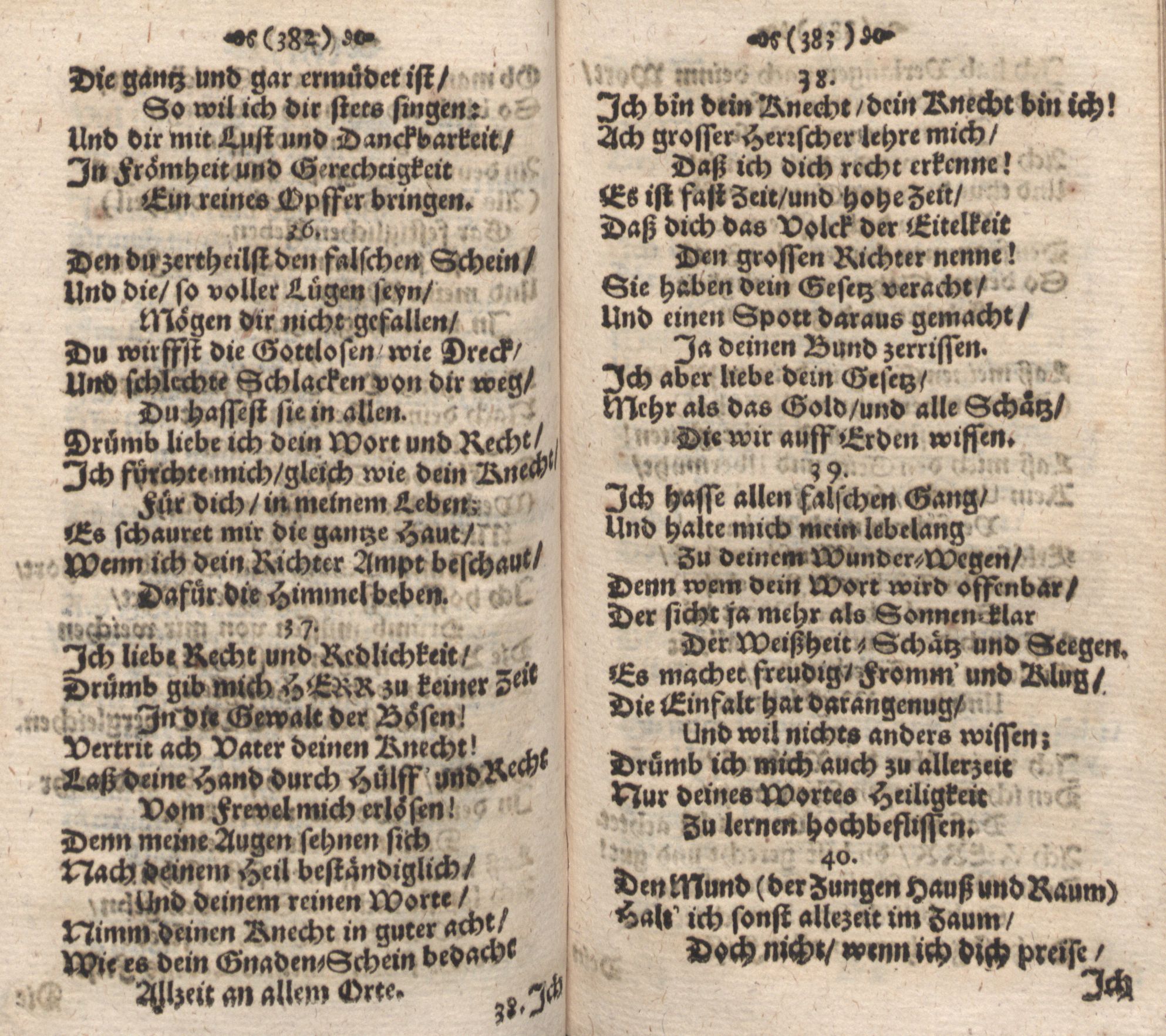 Der Verfolgete, Errettete und Lobsingende David (1686) | 192. (382-383) Haupttext