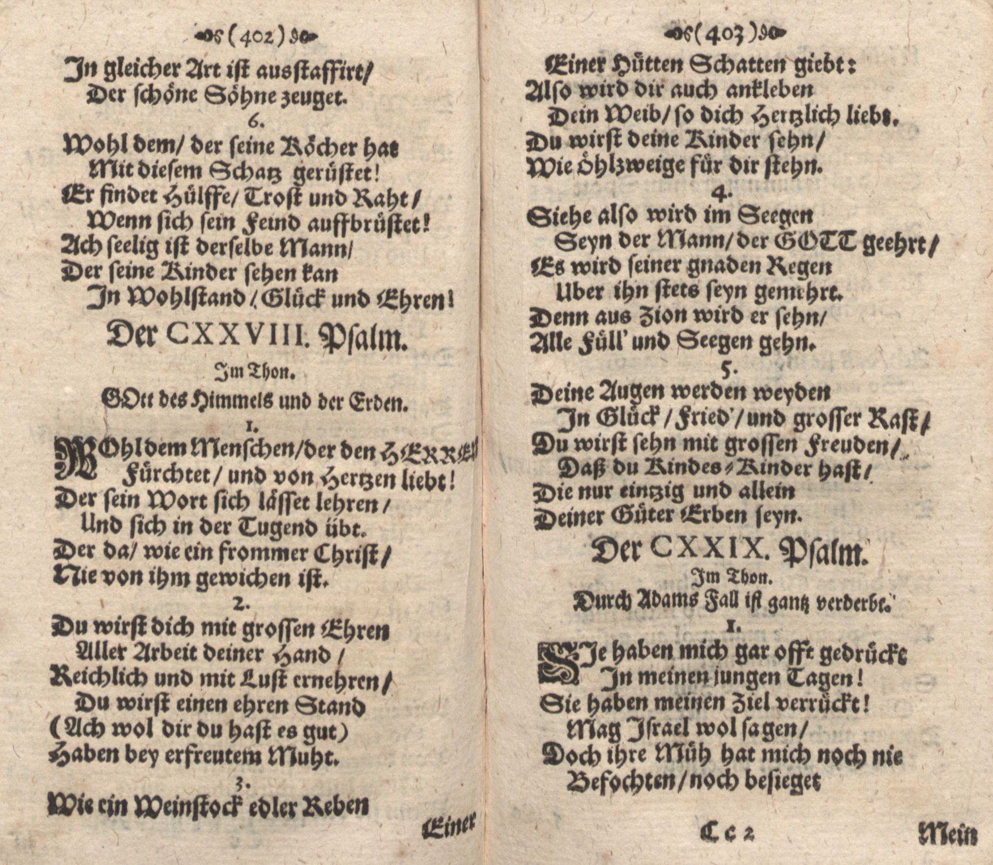 Der Verfolgete, Errettete und Lobsingende David (1686) | 202. (402-403) Põhitekst