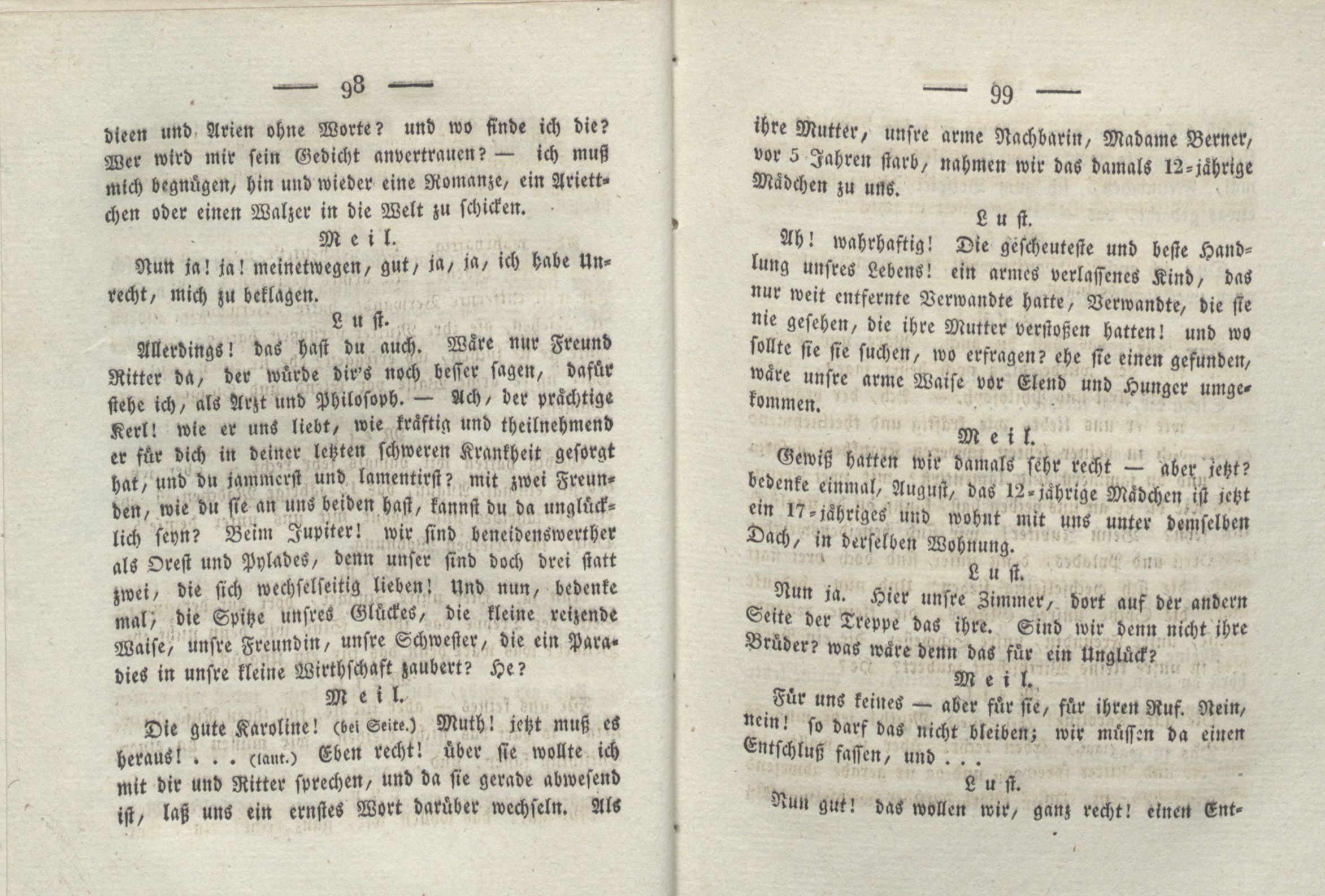 Vier Treppen hoch (1825) | 4. (98-99) Main body of text