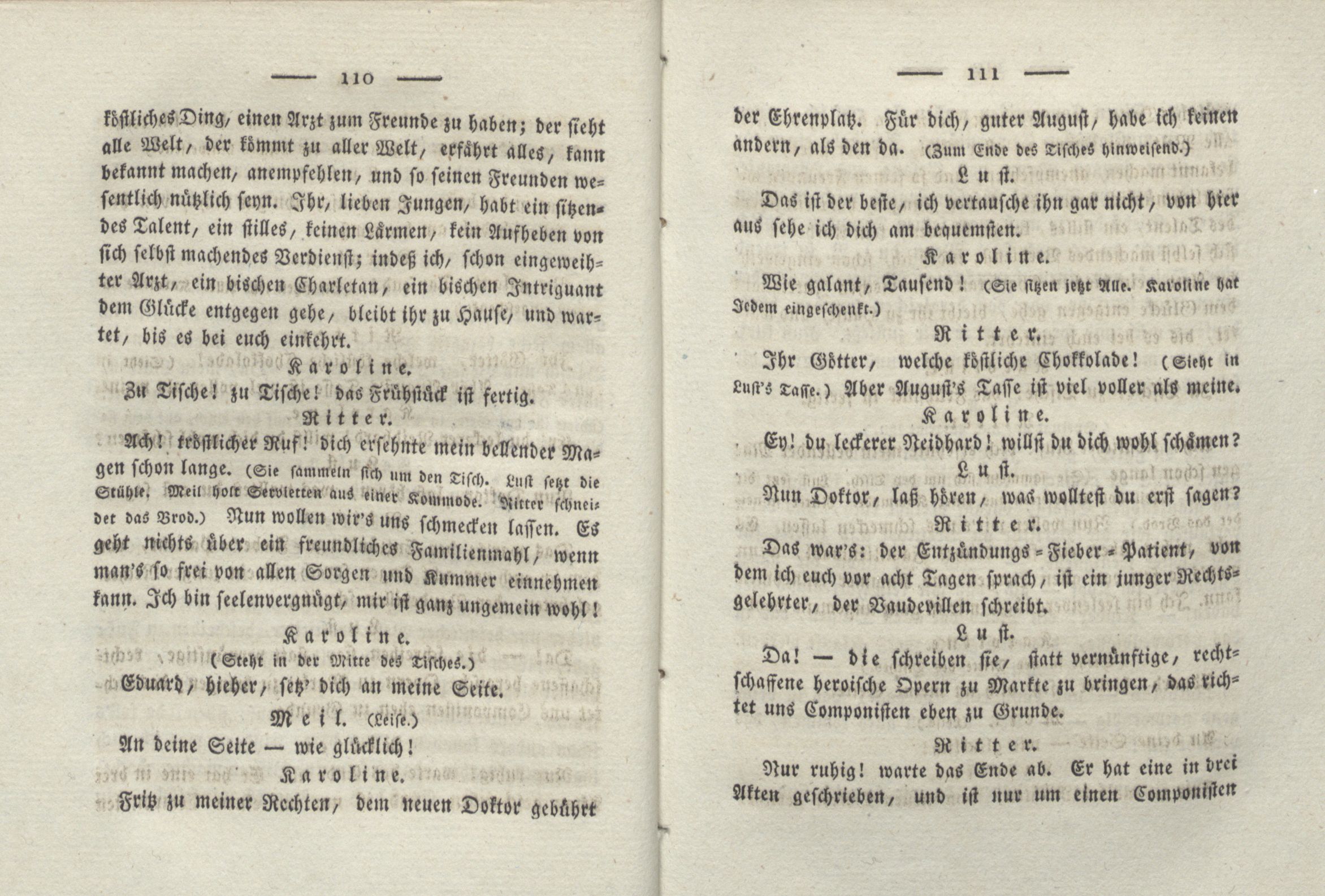 Vier Treppen hoch (1825) | 10. (110-111) Haupttext
