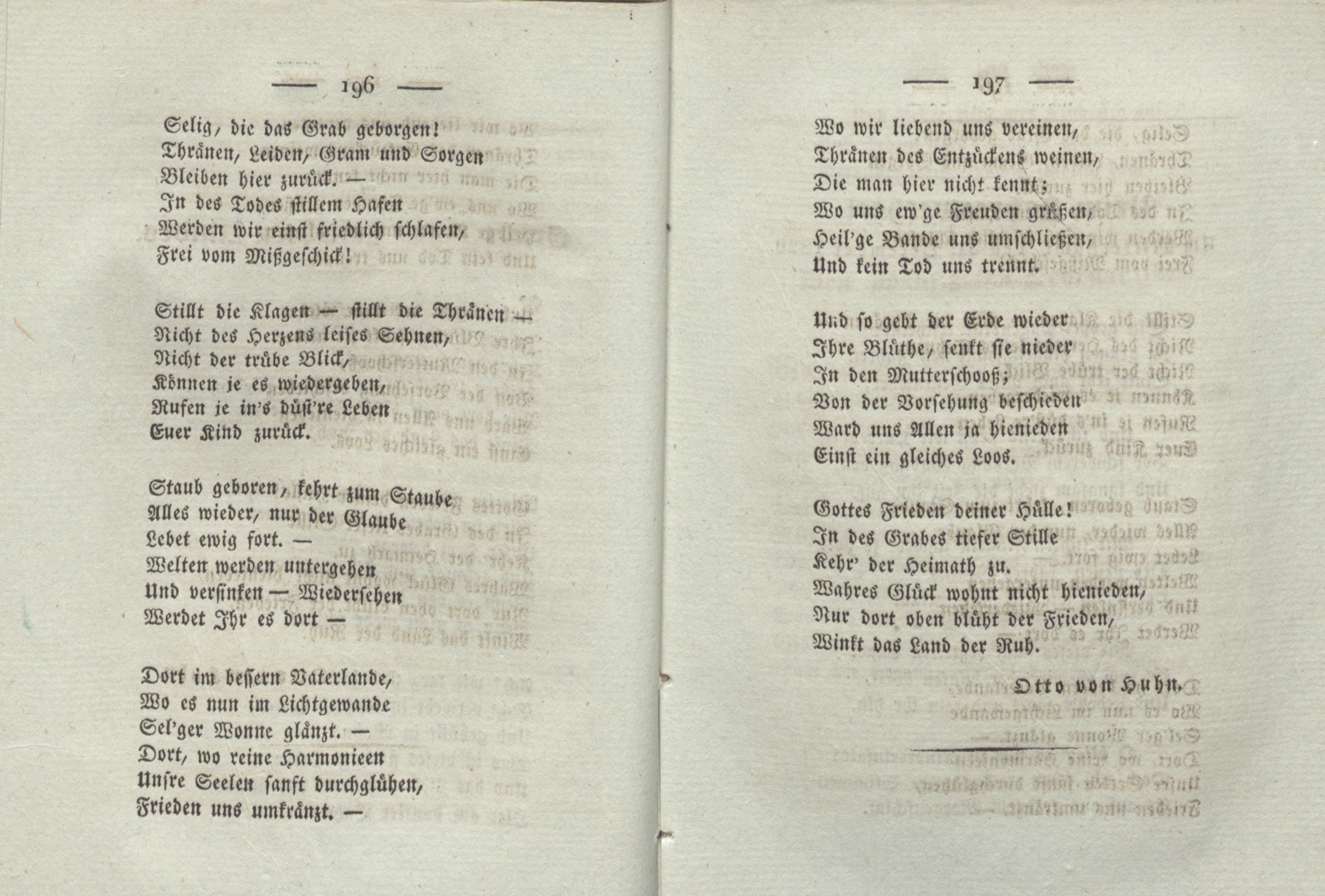 Am Grabe eines geliebten Kindes (1825) | 2. (196-197) Main body of text