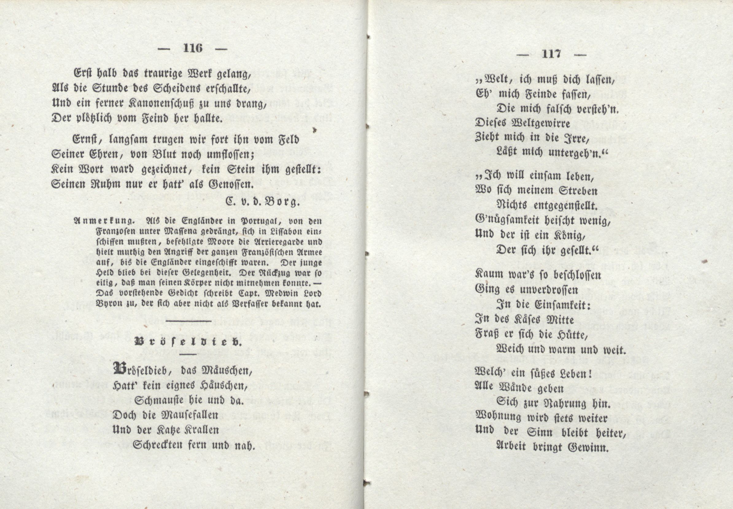 Bröseldieb (1831) | 1. (116-117) Haupttext