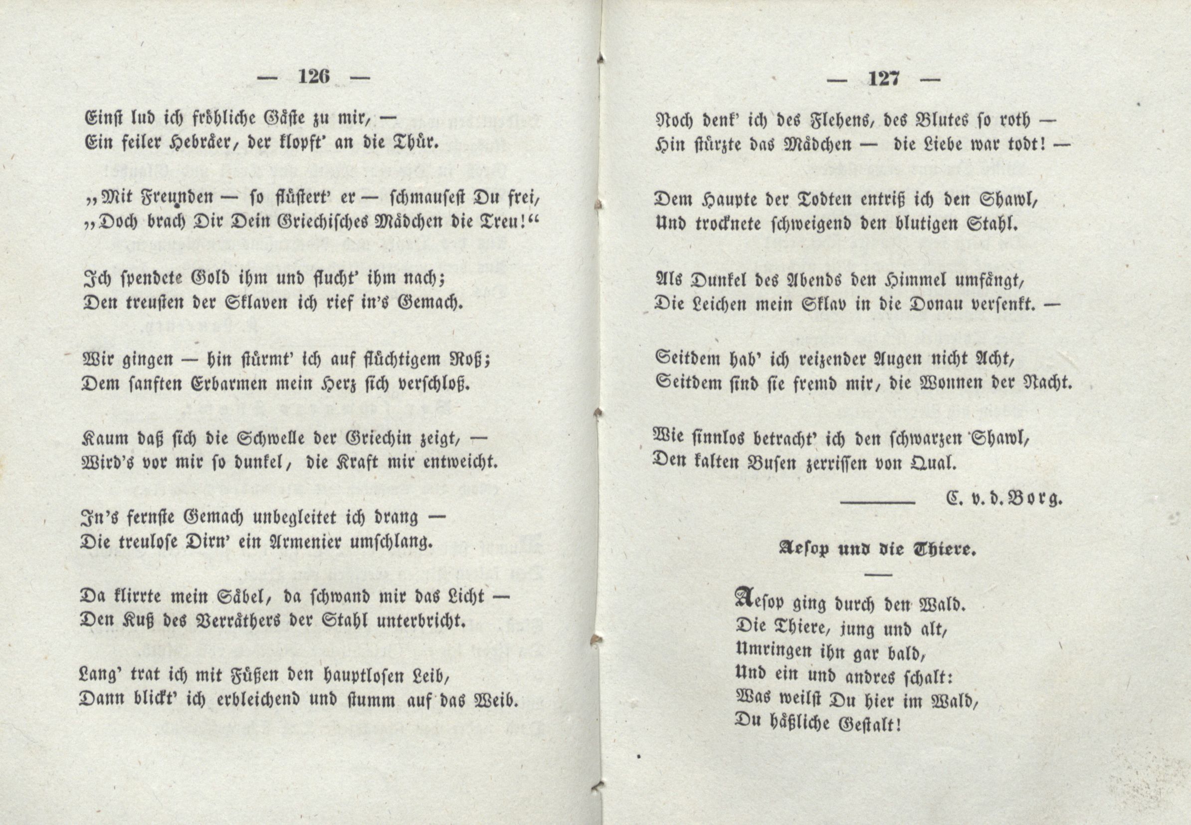 Aesop und die Thiere (1831) | 1. (126-127) Основной текст