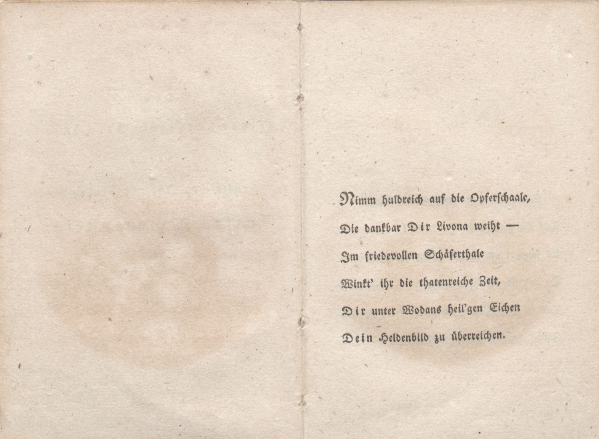 Livona [2] (1815) | 4. (I) Dedikation