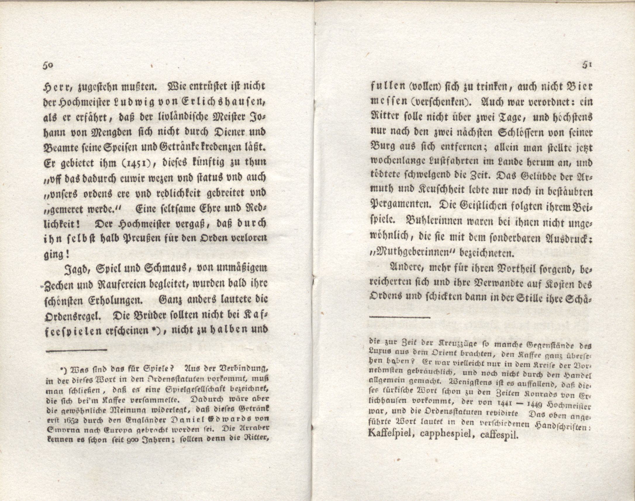 Schilderungen des Luxus, der Sitten und Gebräuche der Livländer zur Zeit der Ordensregierung (1818) | 15. (50-51) Põhitekst