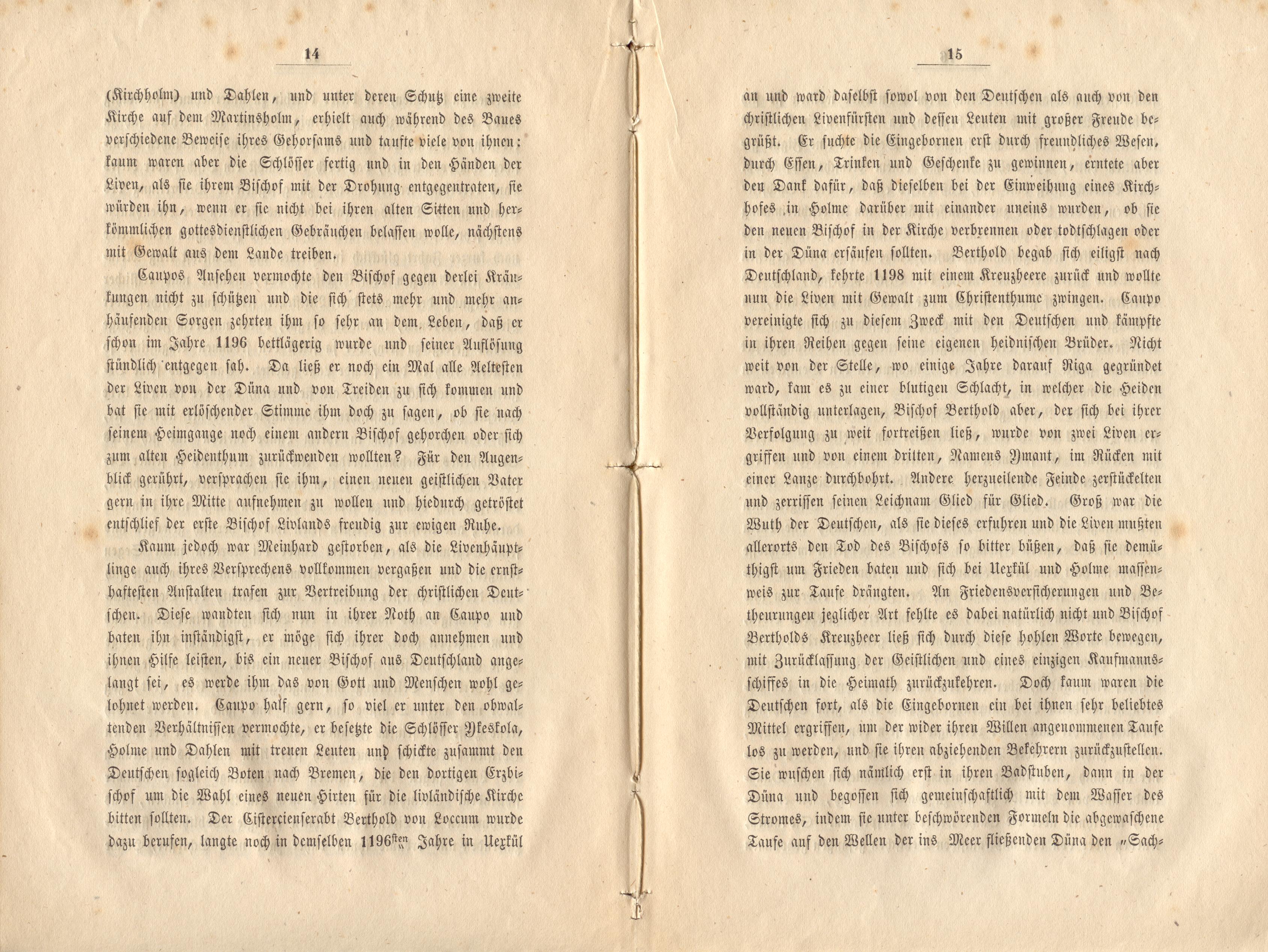 Felliner Blätter (1859) | 8. (14-15) Põhitekst