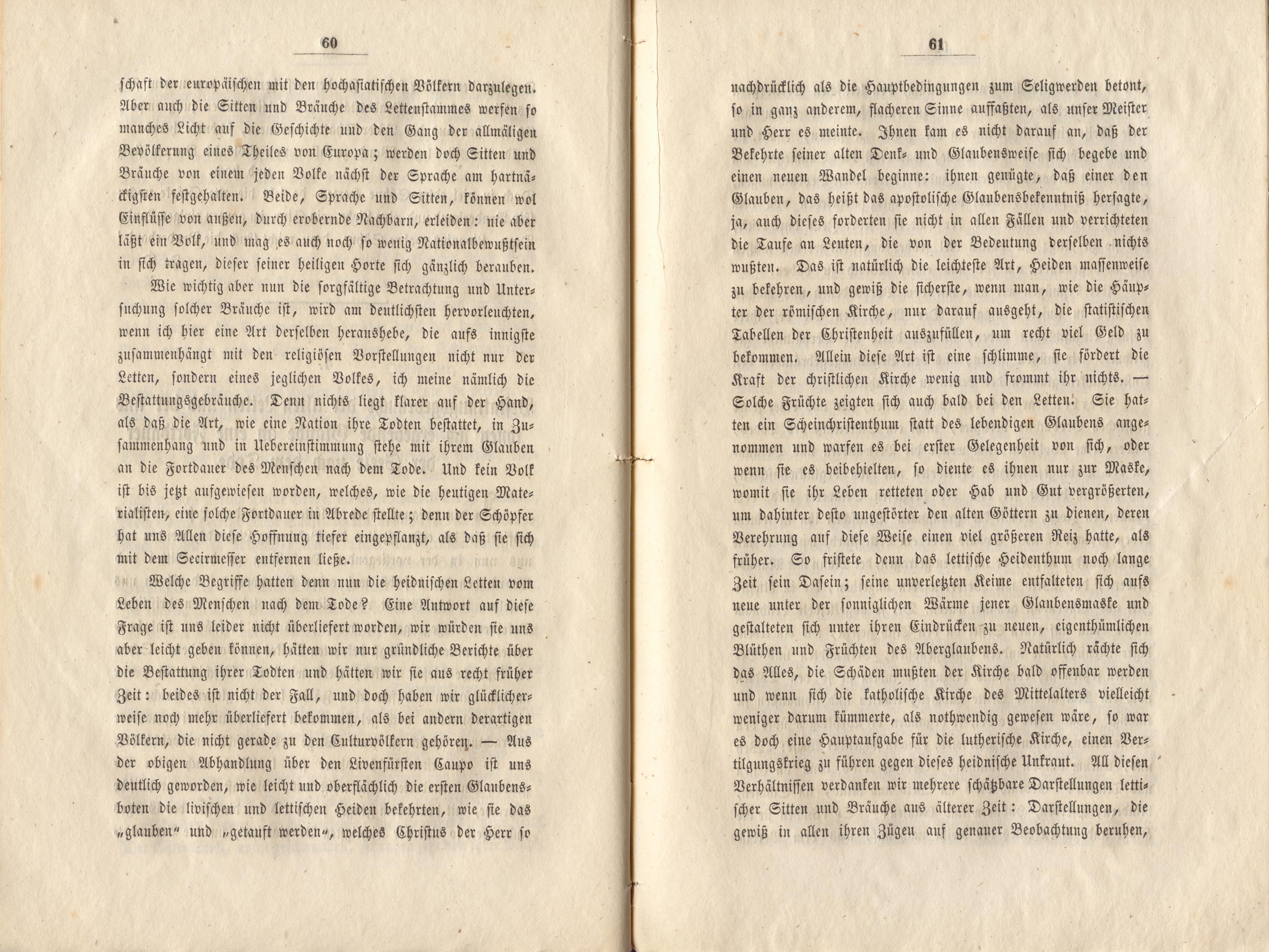 Felliner Blätter (1859) | 31. (60-61) Основной текст