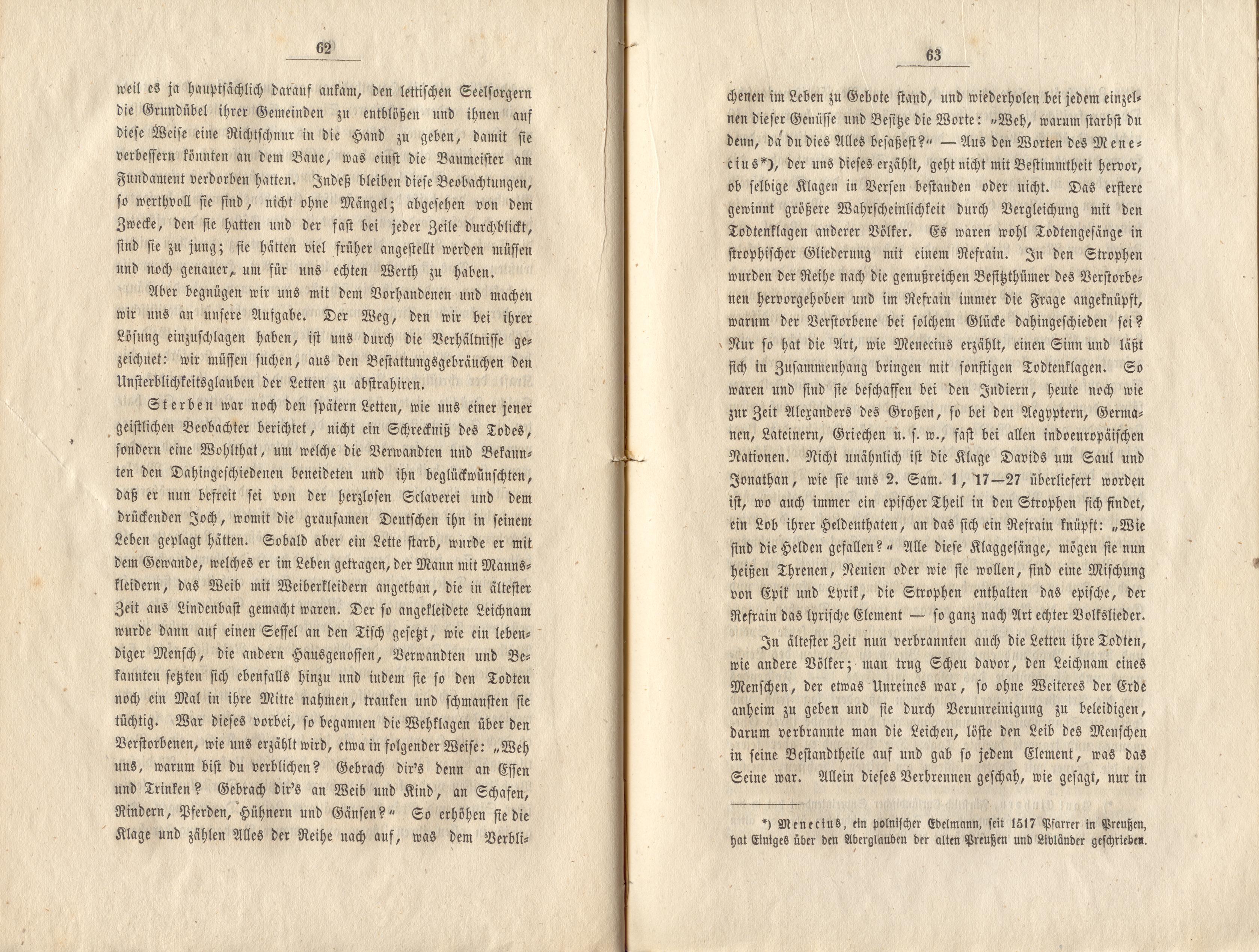 Felliner Blätter (1859) | 32. (62-63) Основной текст