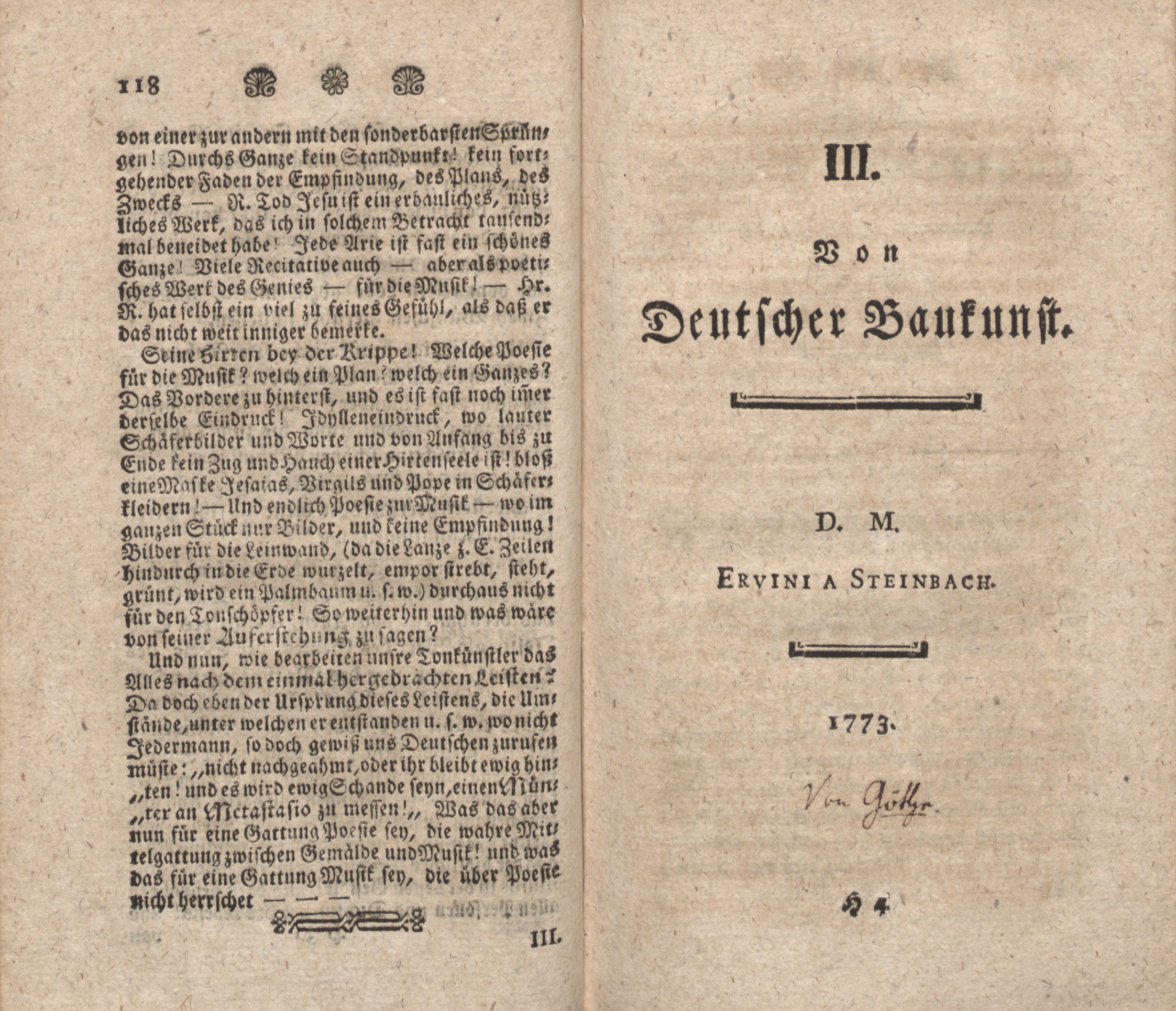 Von Deutscher Baukunst (1773) | 1. (118-119) Põhitekst
