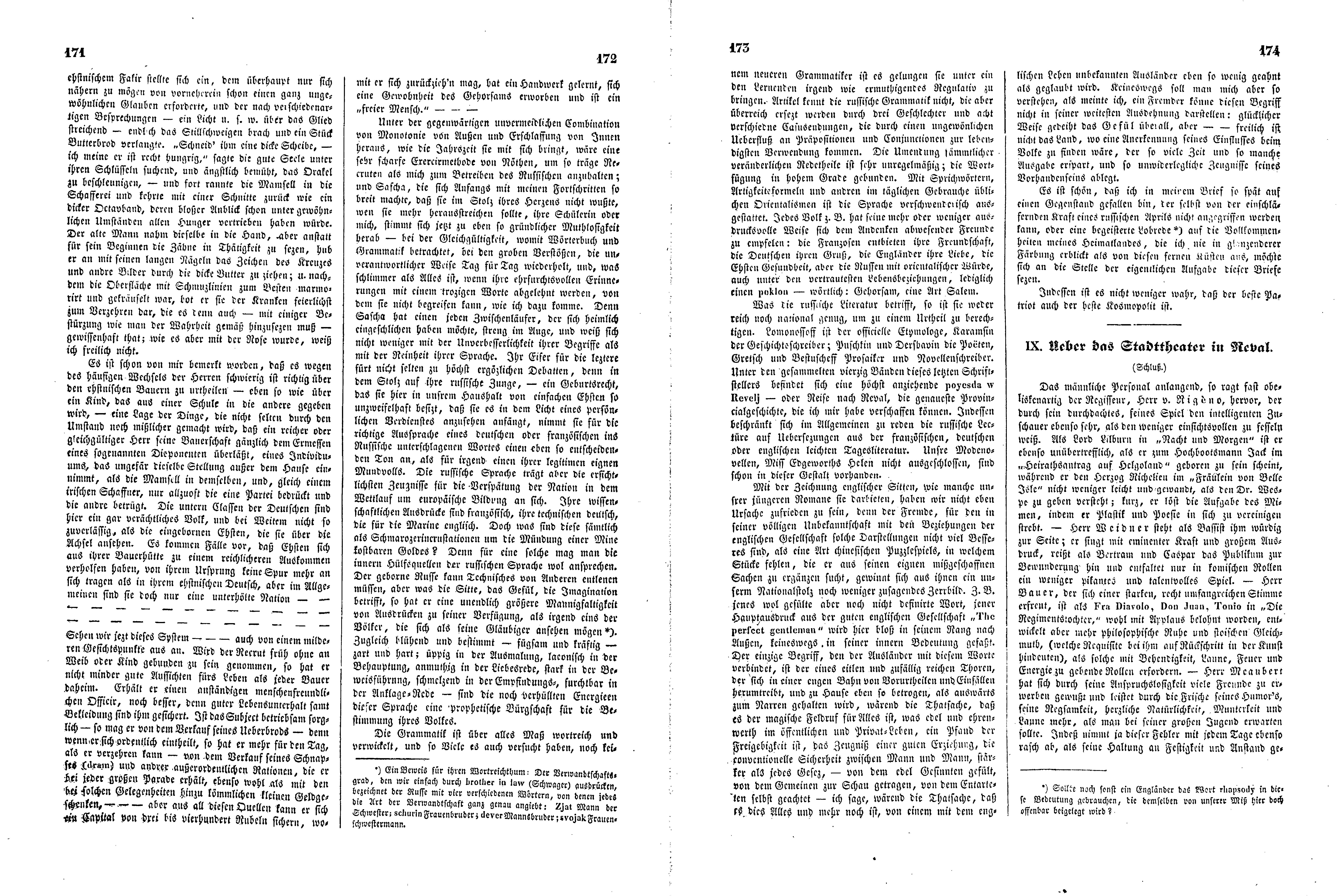 Das Inland [11] (1846) | 48. (171-174) Põhitekst