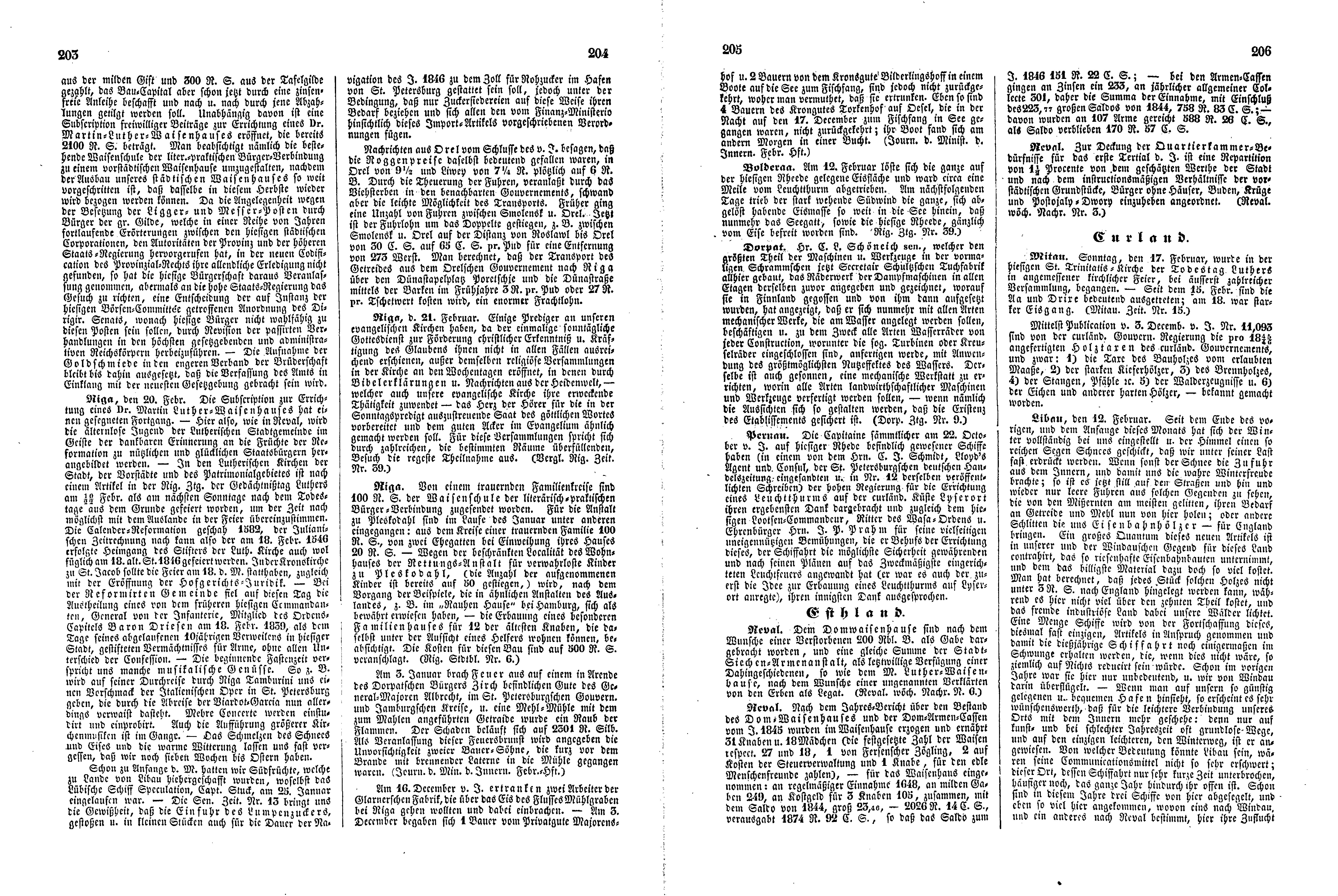 Das Inland [11] (1846) | 56. (203-206) Основной текст