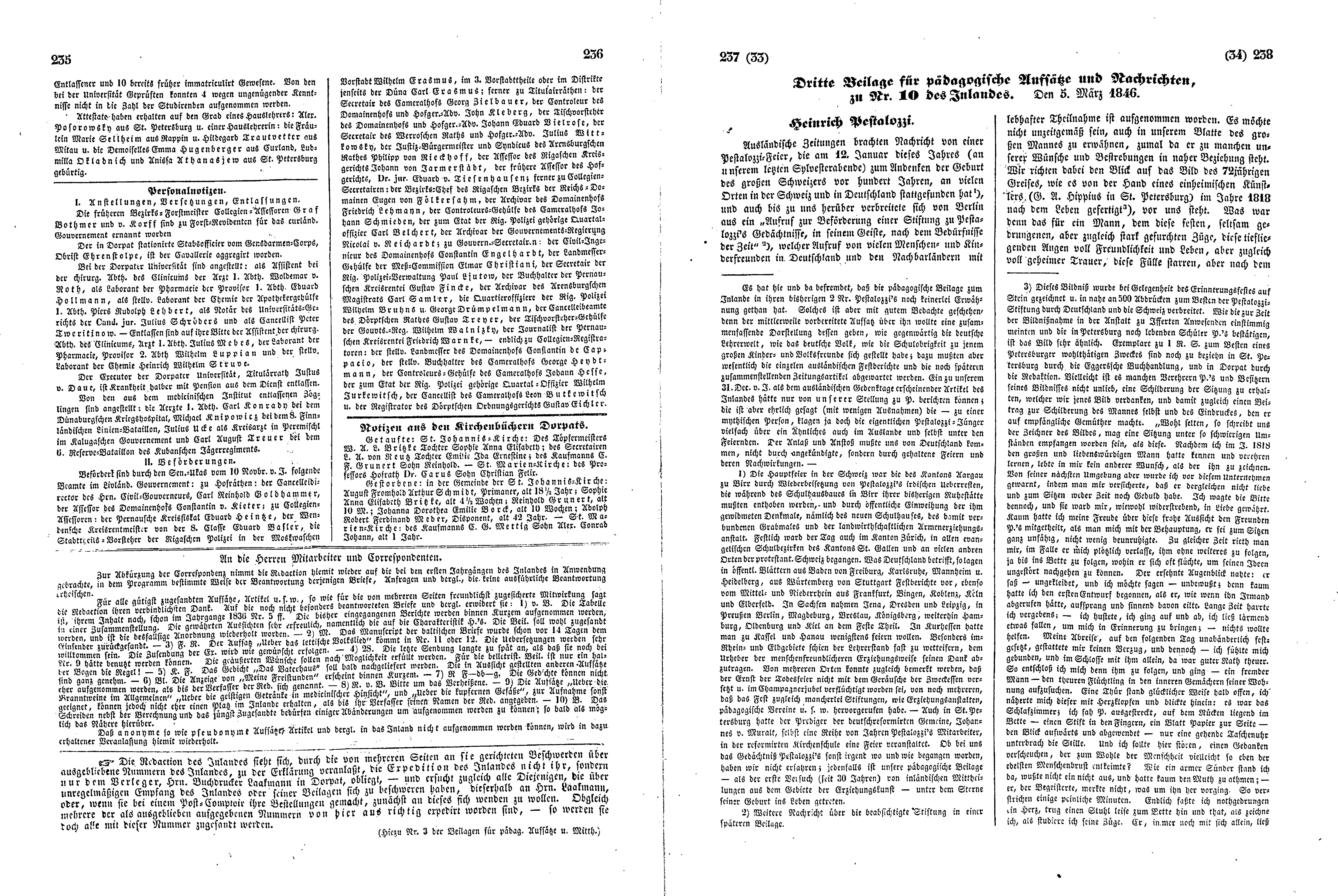 Das Inland [11] (1846) | 64. (235-238) Основной текст