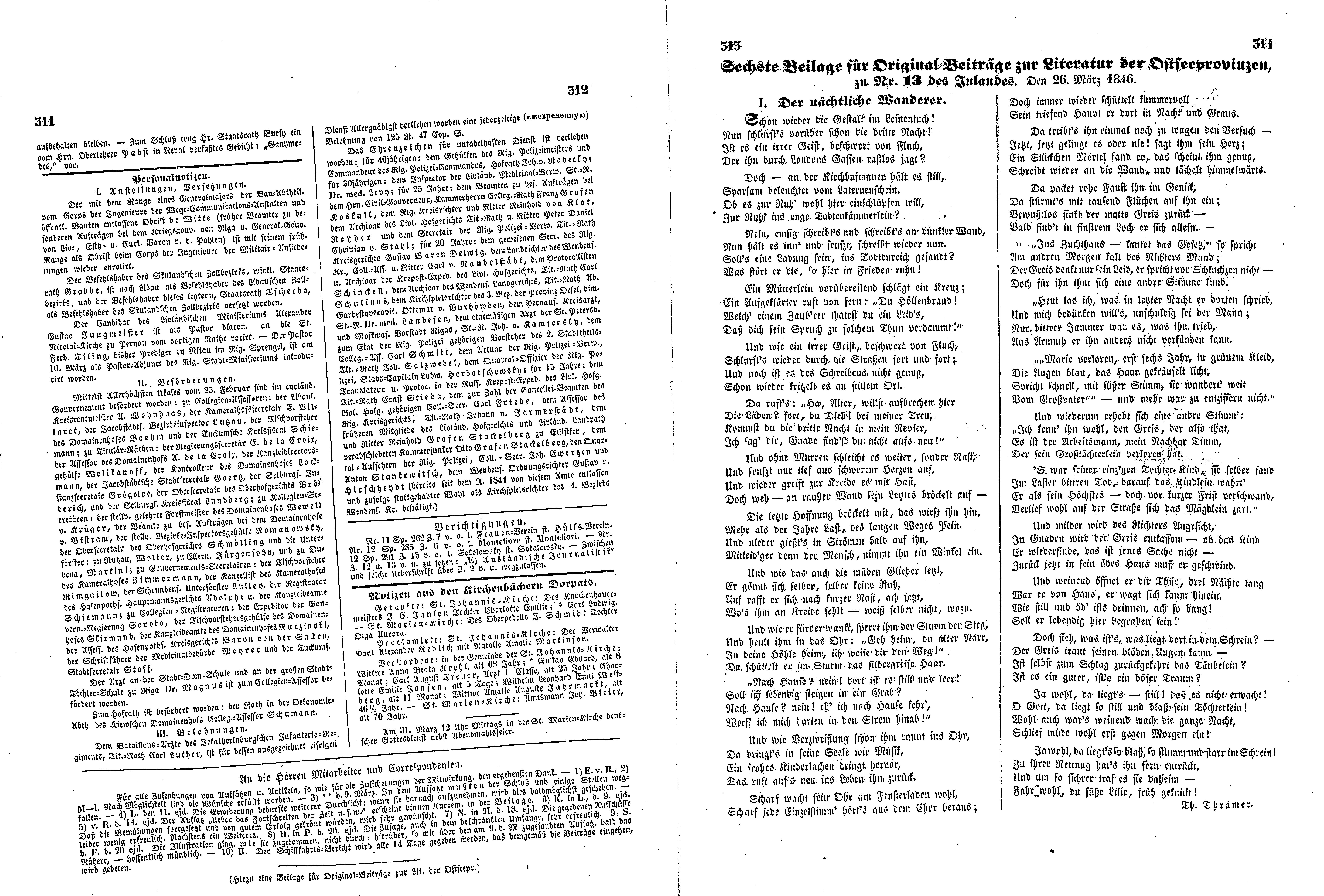 Das Inland [11] (1846) | 83. (311-314) Haupttext