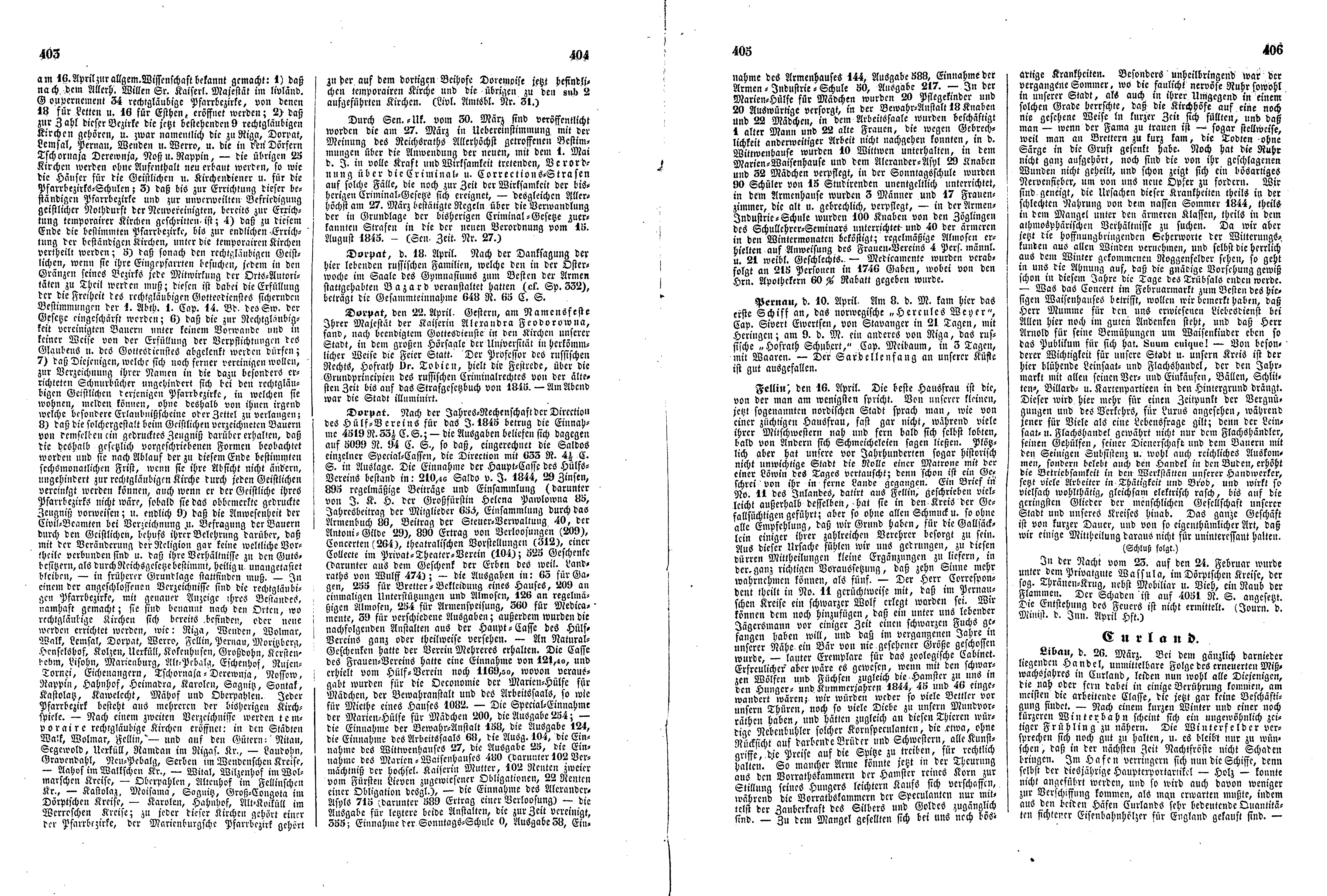 Das Inland [11] (1846) | 106. (403-406) Основной текст