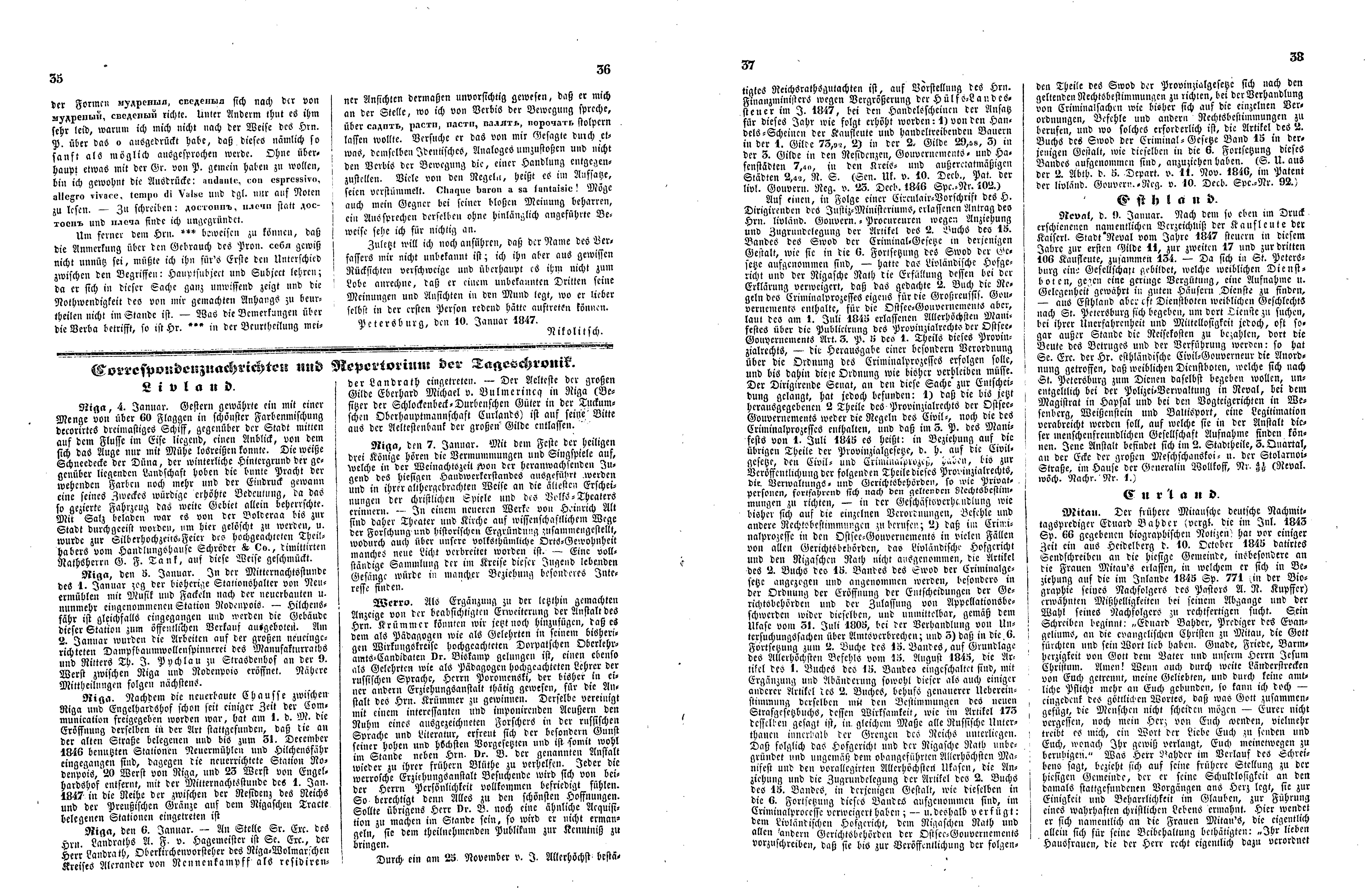 Das Inland [12] (1847) | 14. (35-38) Основной текст