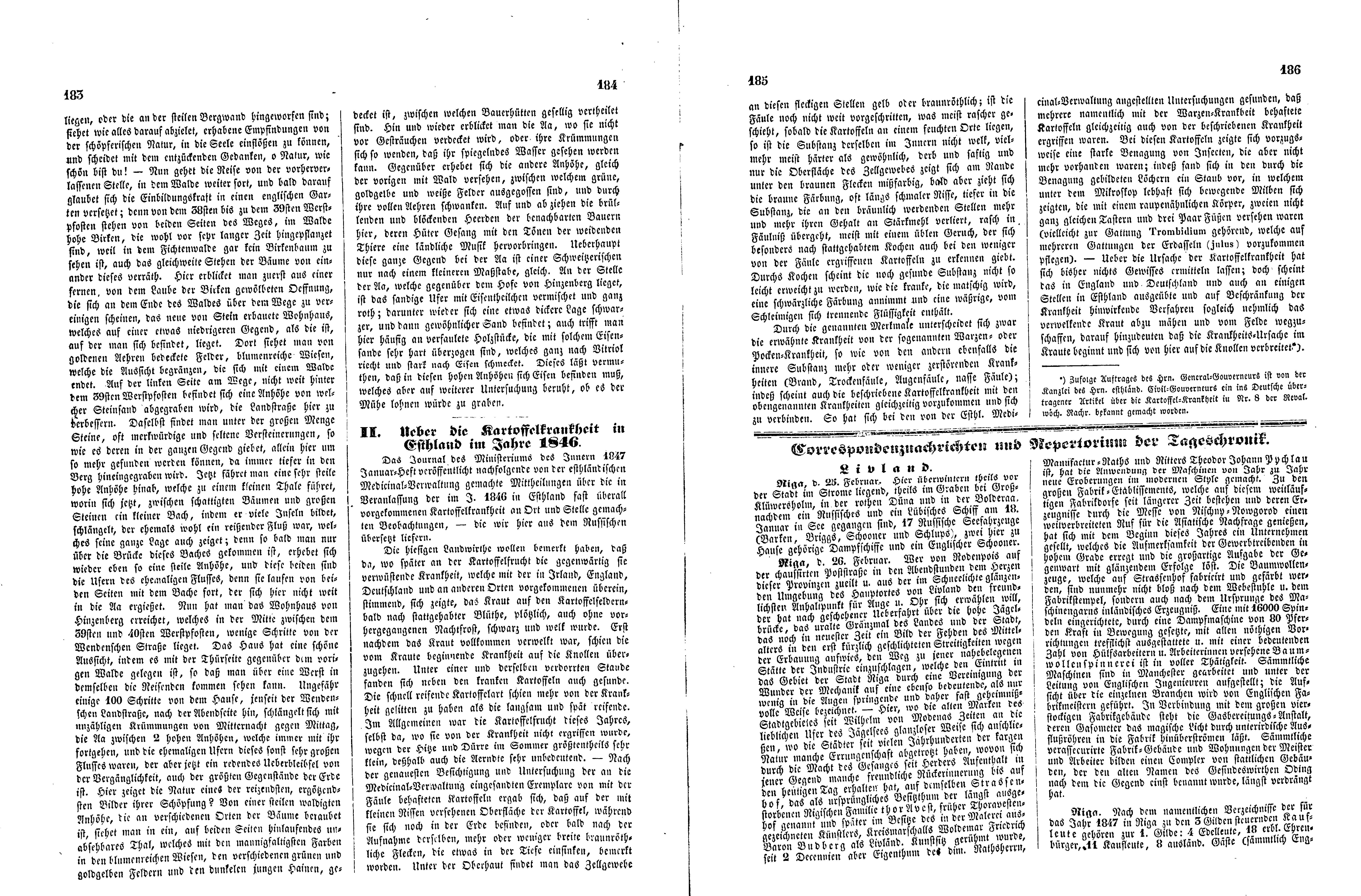 Das Inland [12] (1847) | 51. (183-186) Основной текст