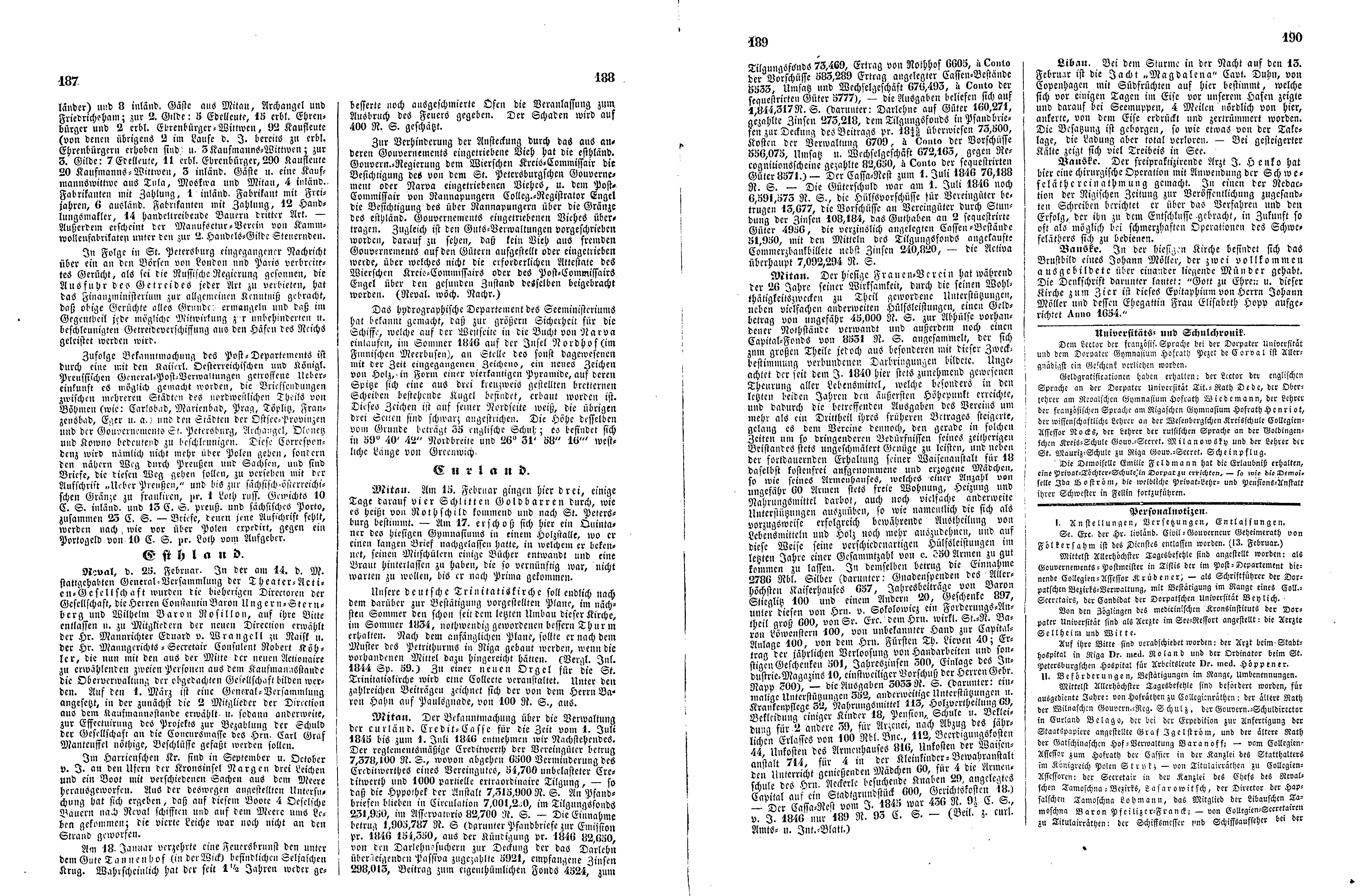 Das Inland [12] (1847) | 52. (187-190) Main body of text