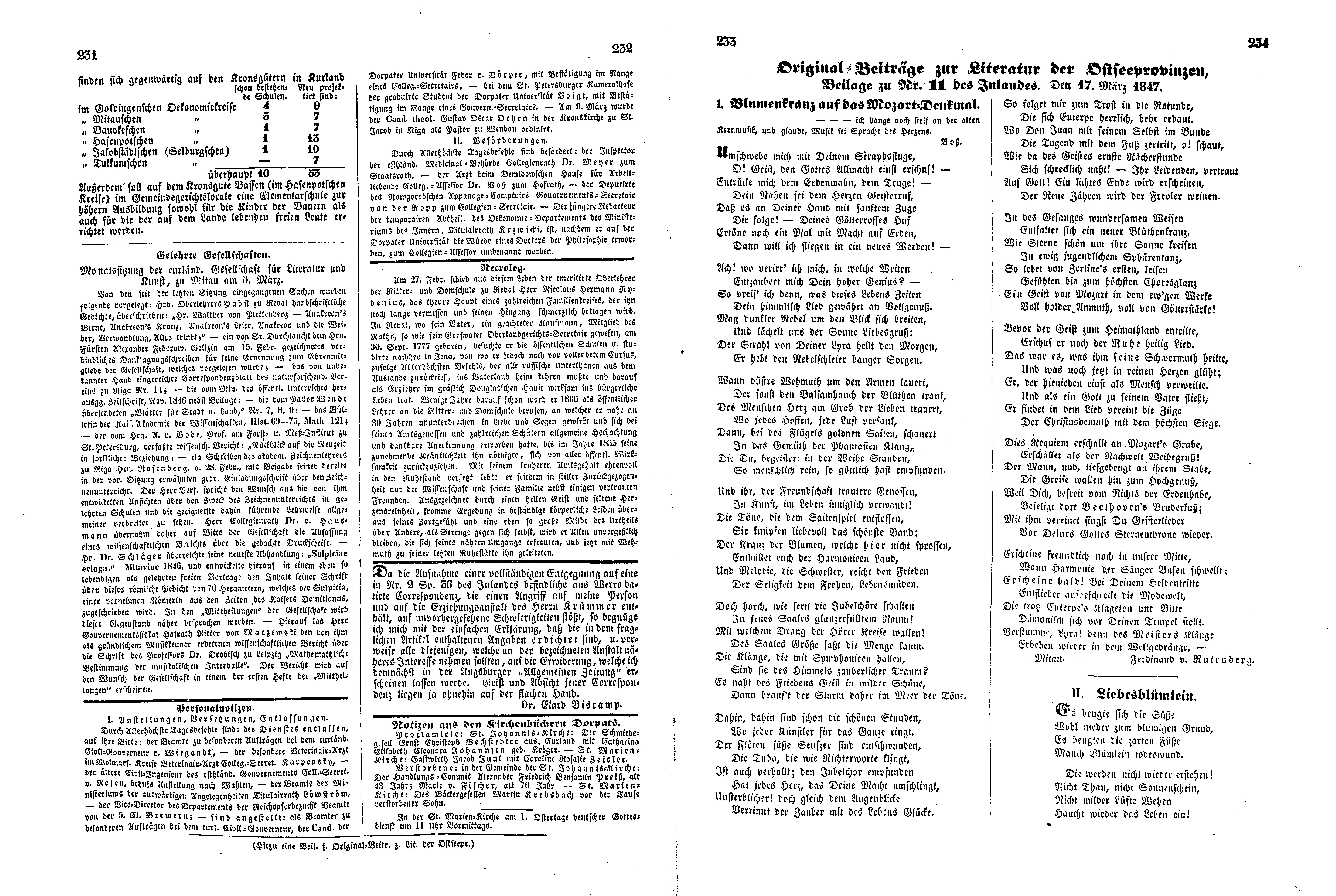Das Inland [12] (1847) | 63. (231-234) Main body of text