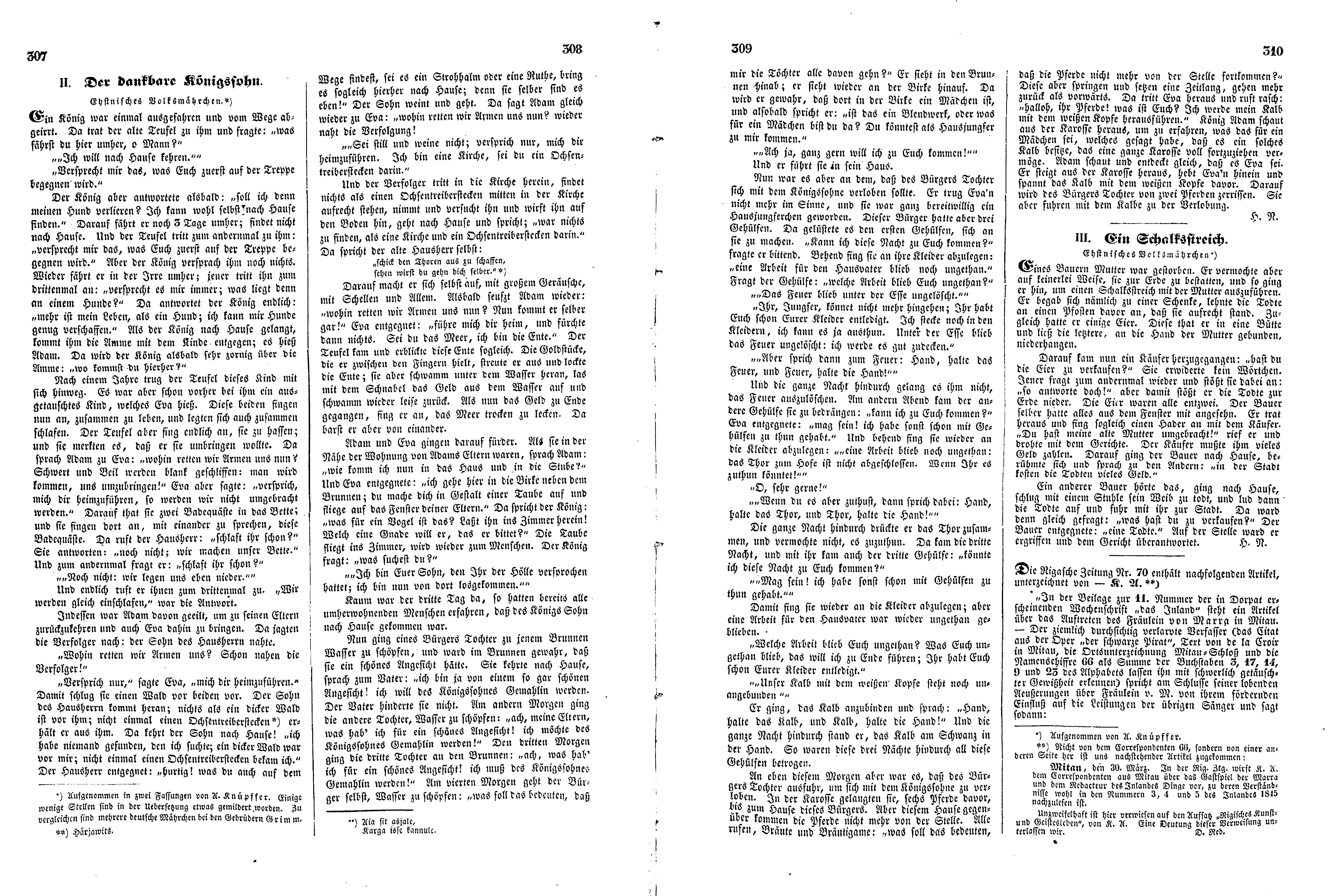 Das Inland [12] (1847) | 82. (307-310) Main body of text