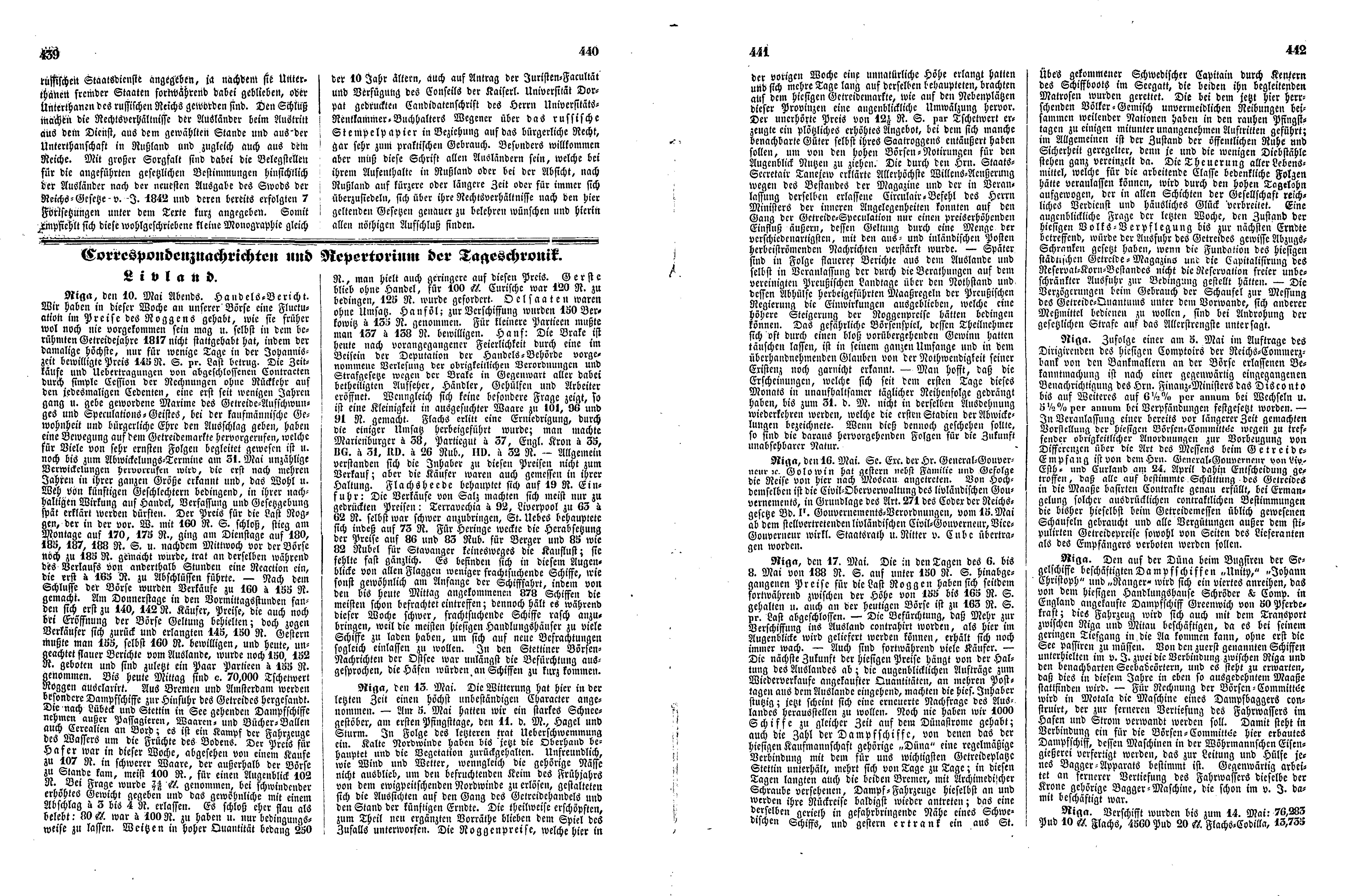 Das Inland [12] (1847) | 115. (439-442) Haupttext