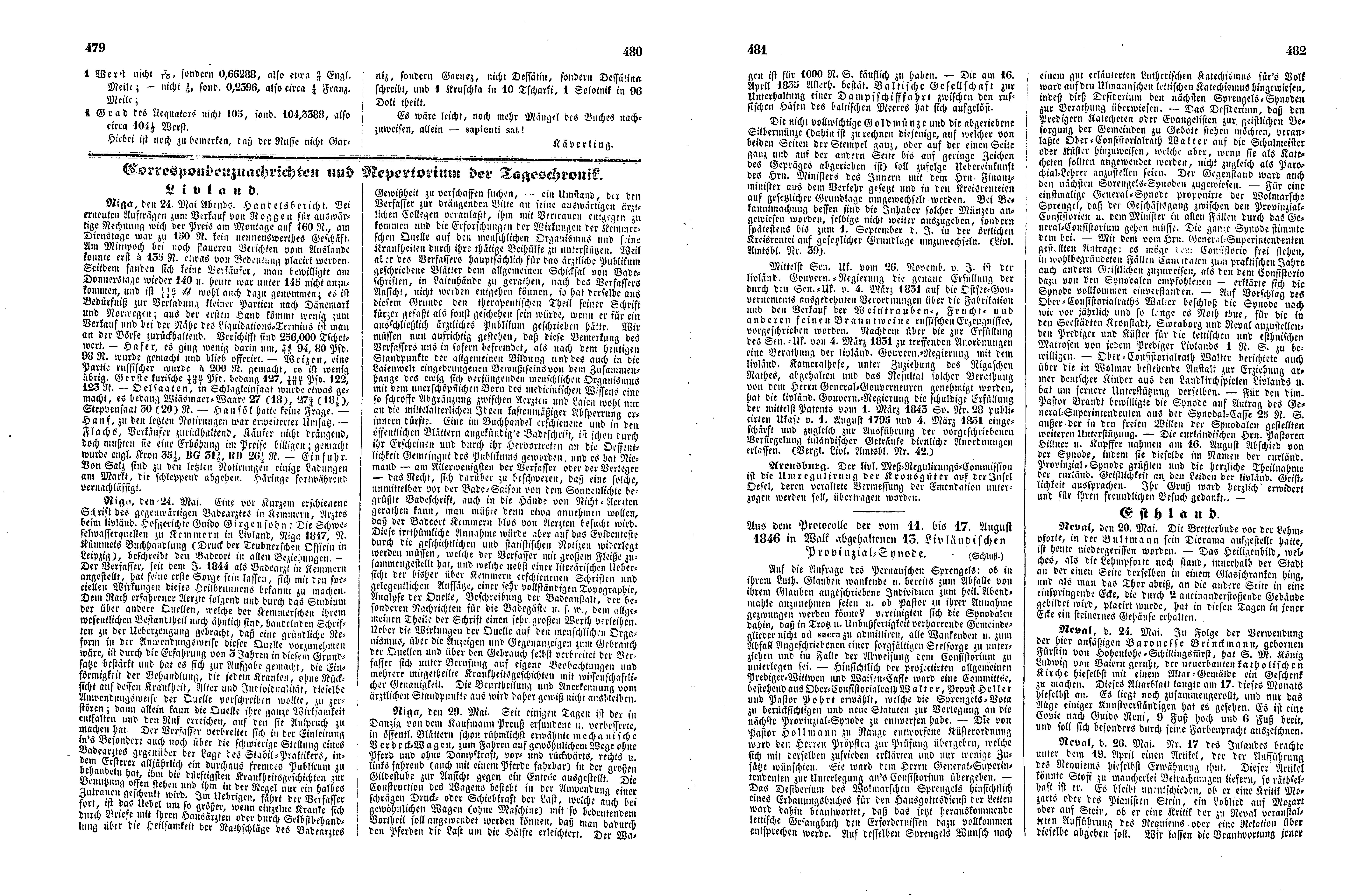 Das Inland [12] (1847) | 125. (479-482) Haupttext