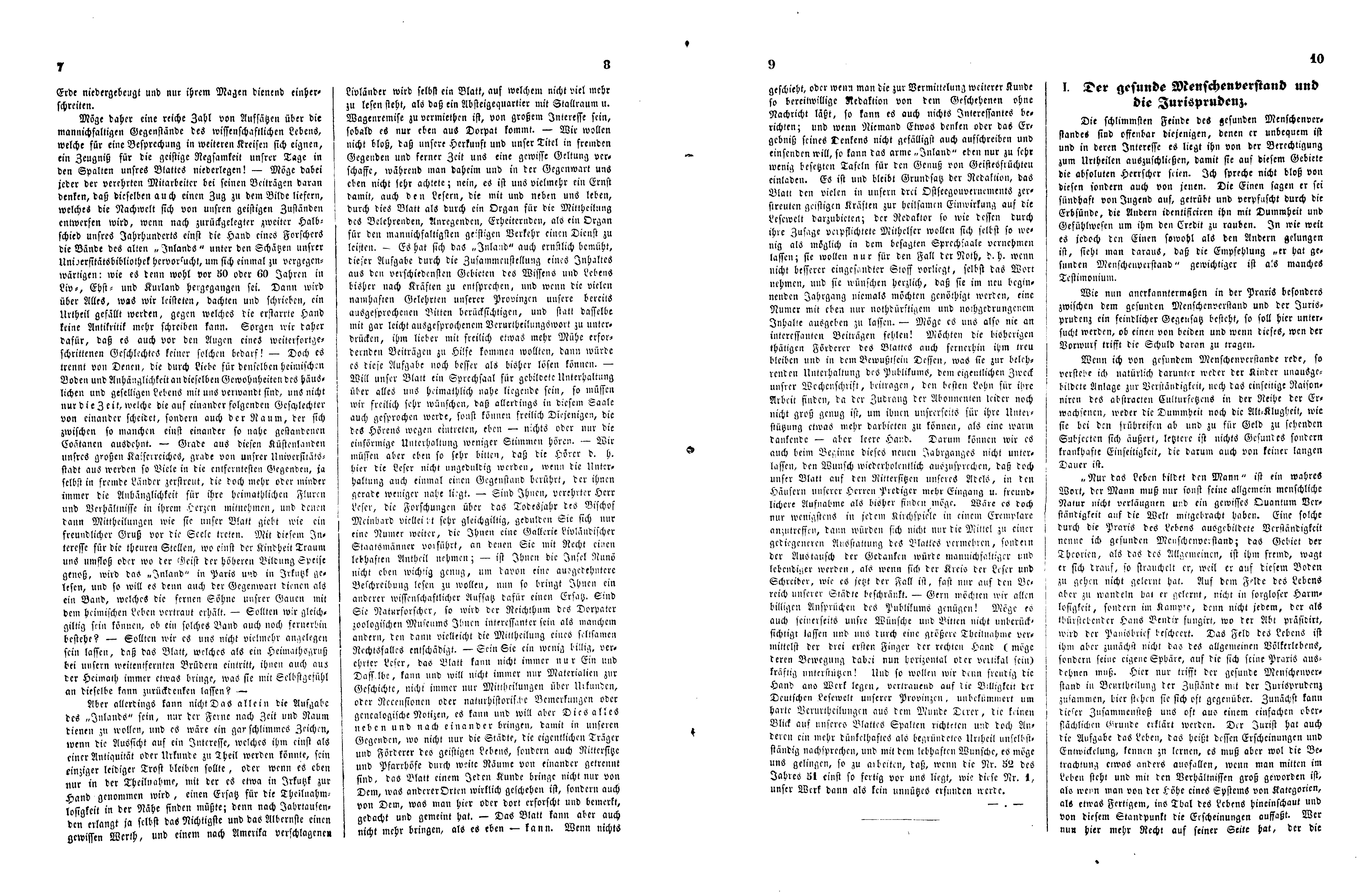 Das Inland [16] (1851) | 6. (7-10) Haupttext