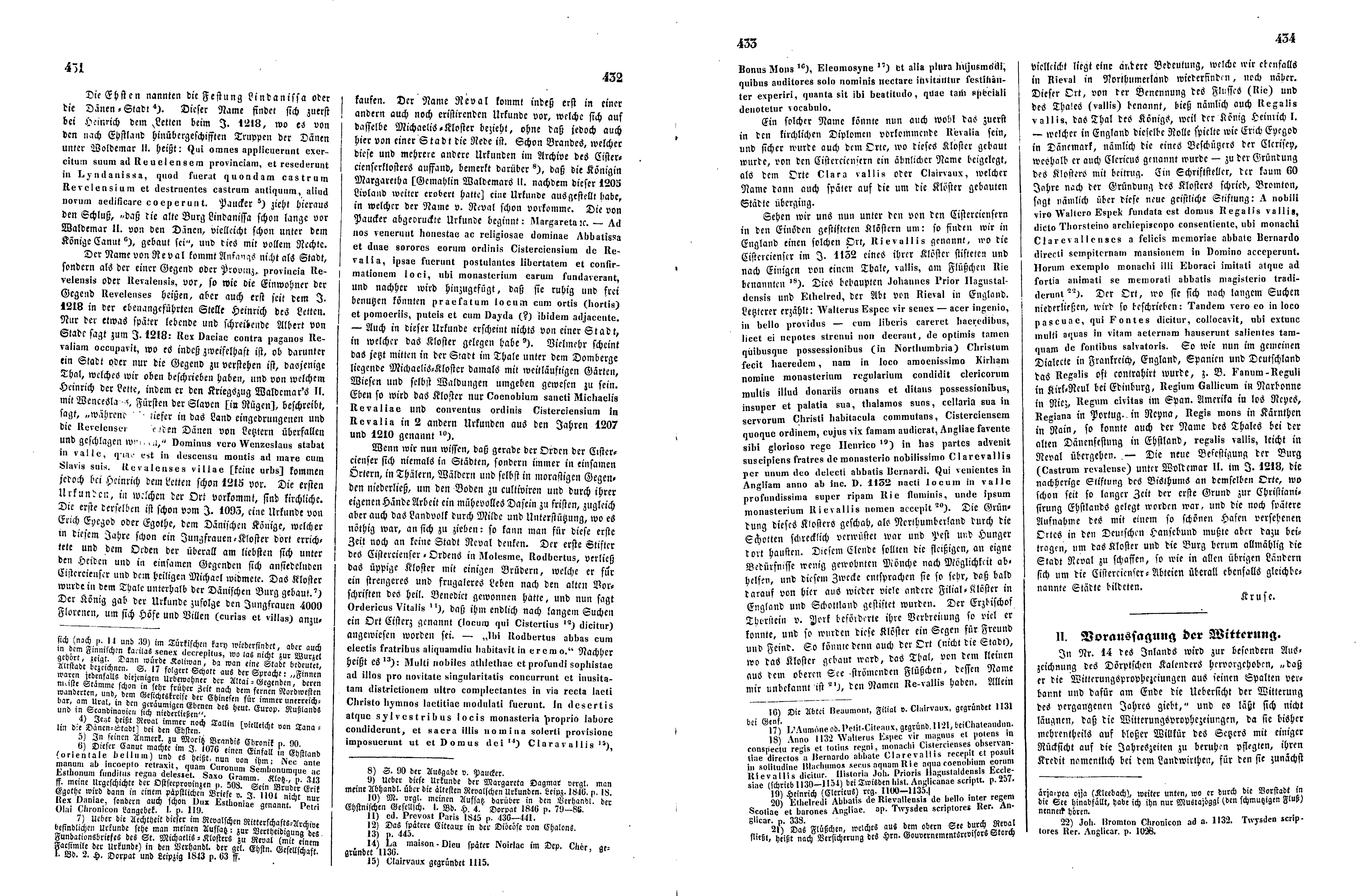 Das Inland [16] (1851) | 112. (431-434) Põhitekst