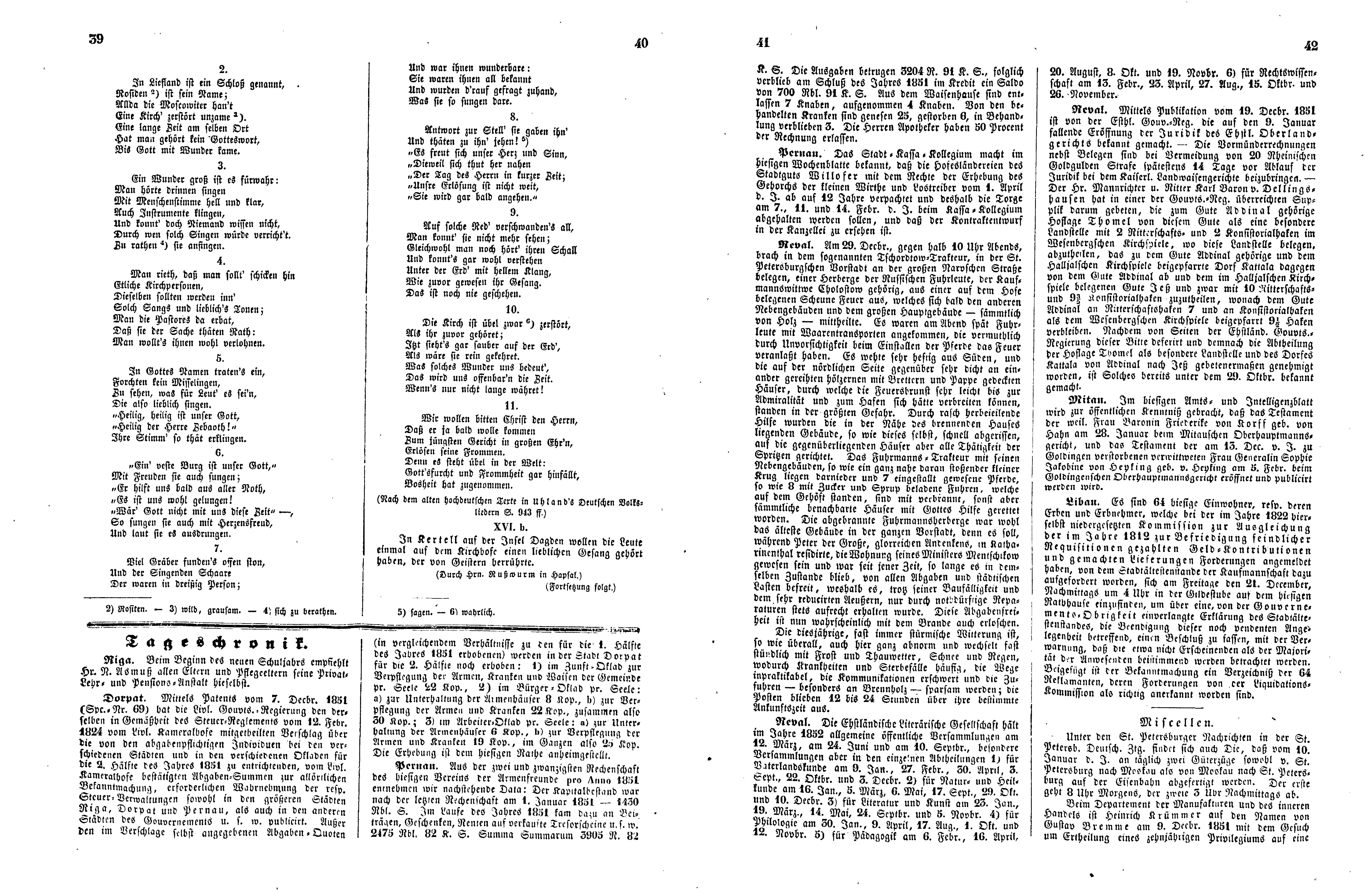 Das Inland [17] (1852) | 14. (39-42) Põhitekst