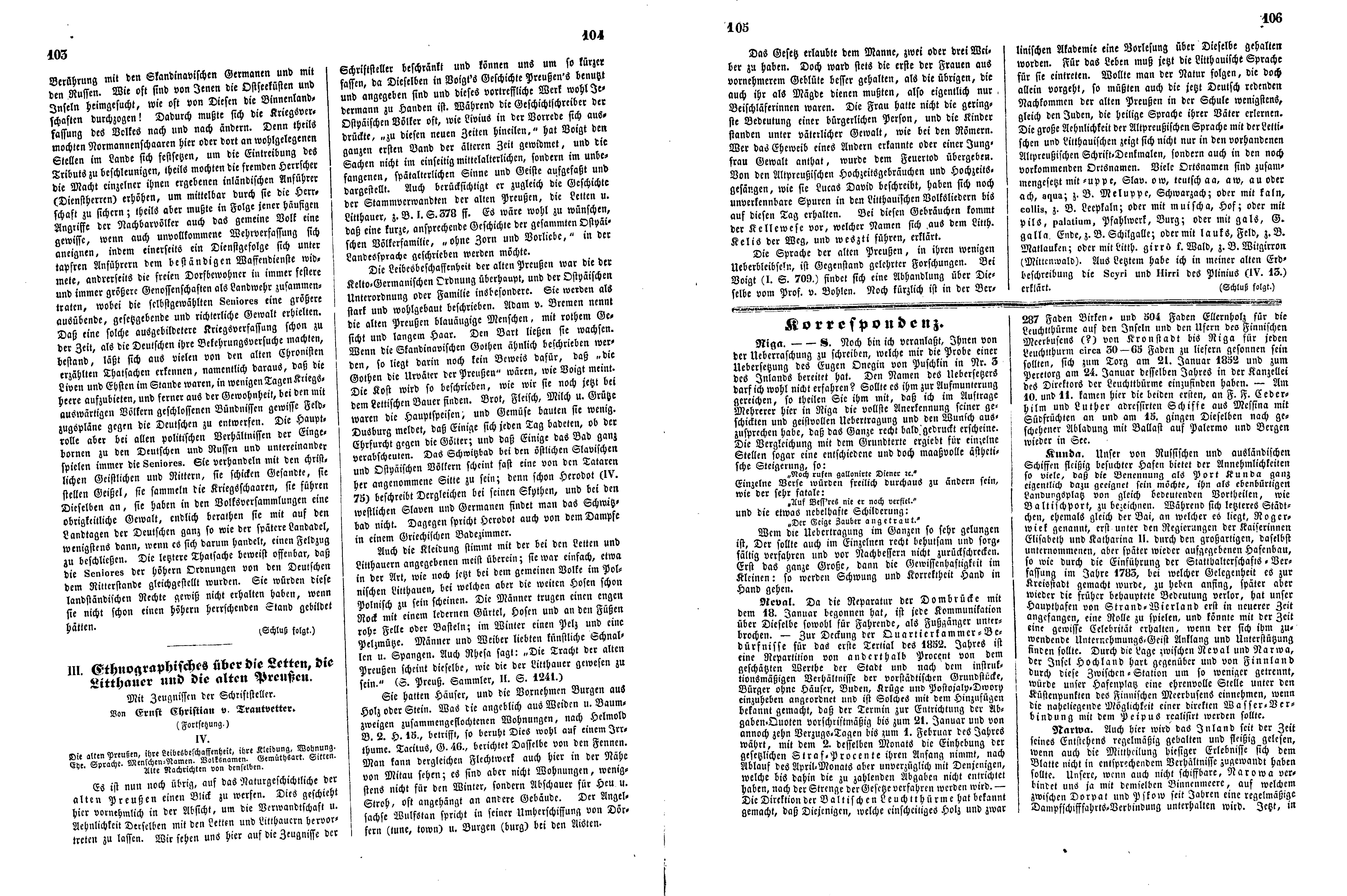 Das Inland [17] (1852) | 30. (103-106) Основной текст