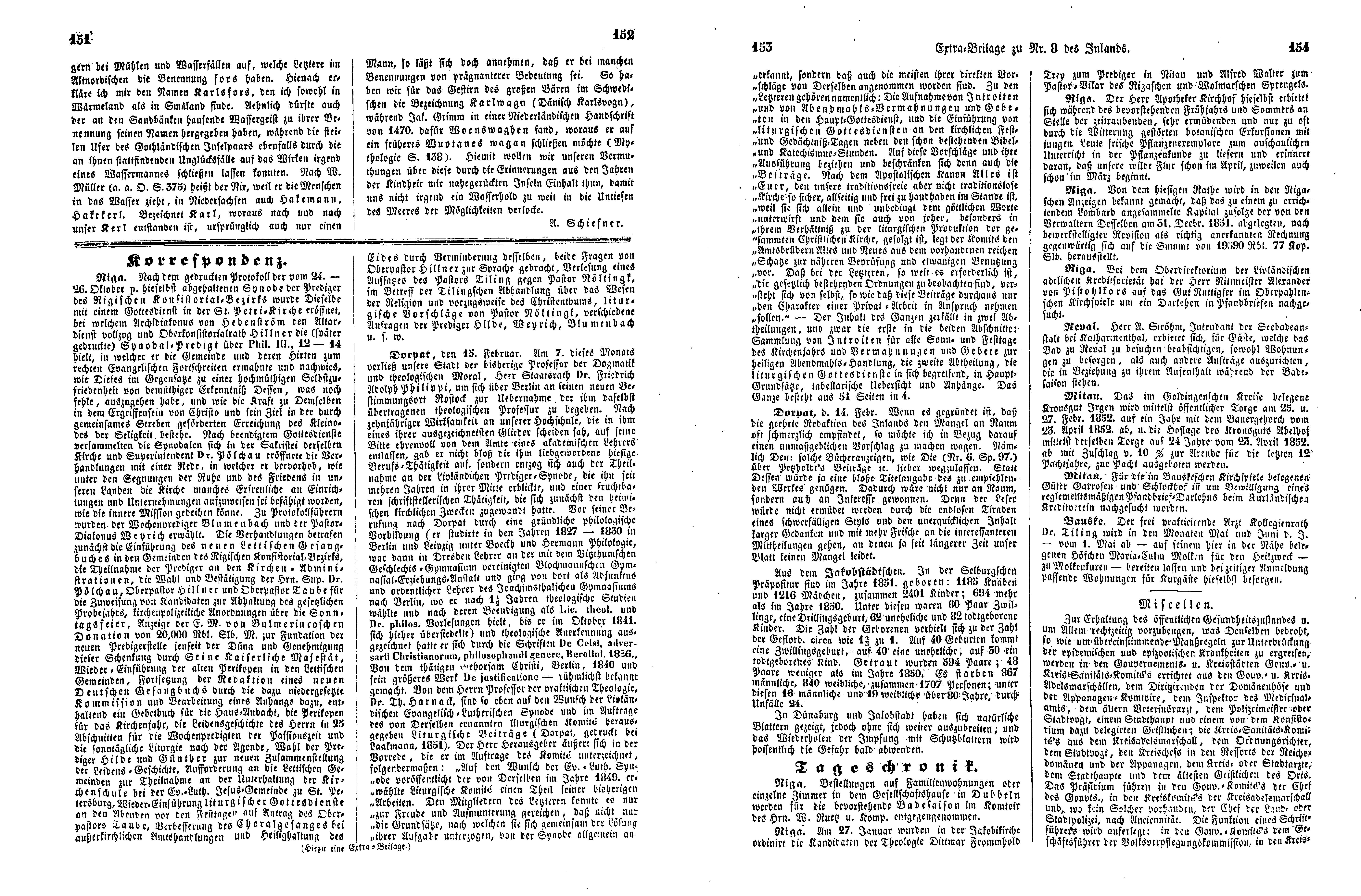 Das Inland [17] (1852) | 42. (151-154) Põhitekst