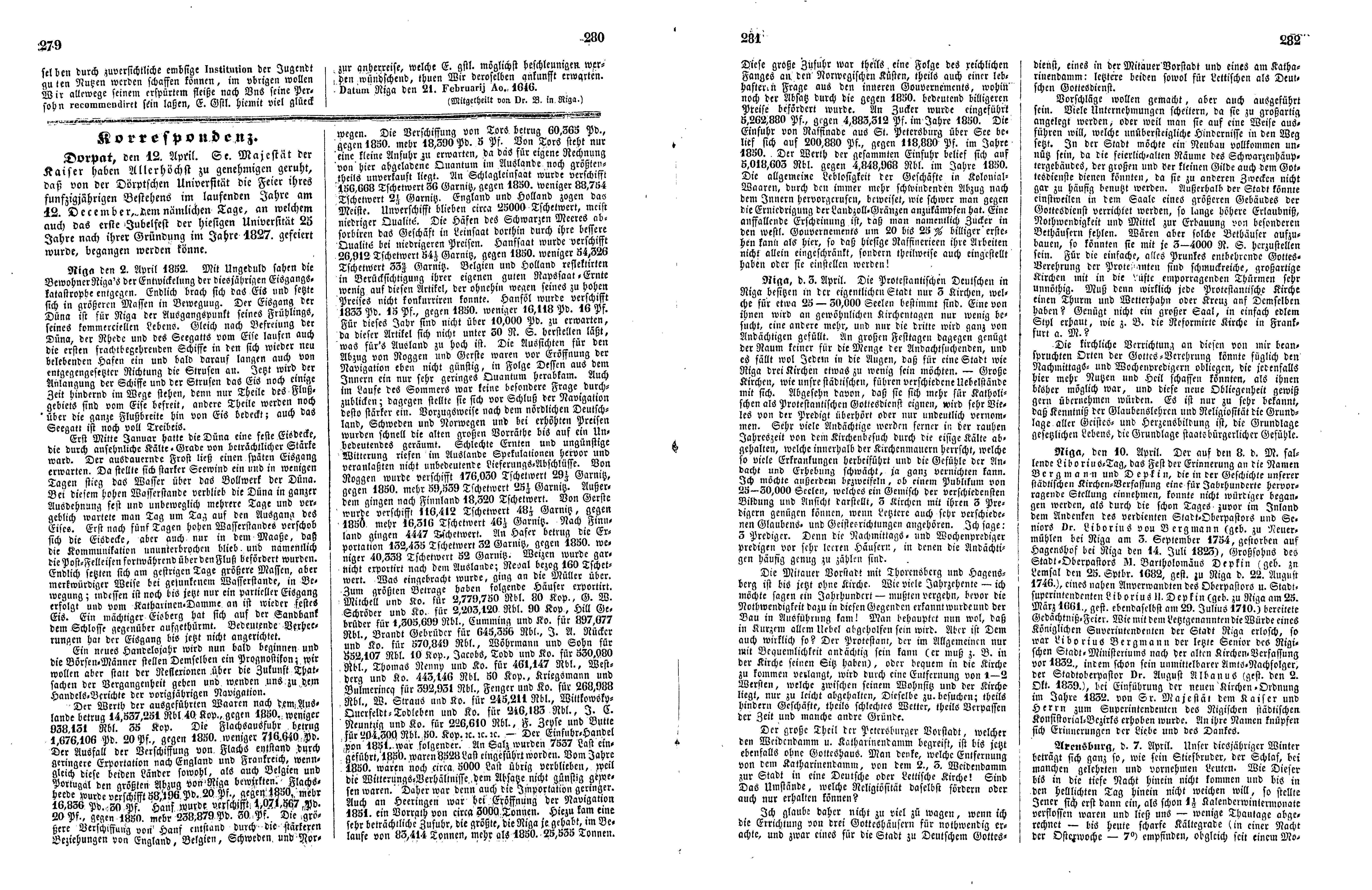 Das Inland [17] (1852) | 74. (279-282) Main body of text