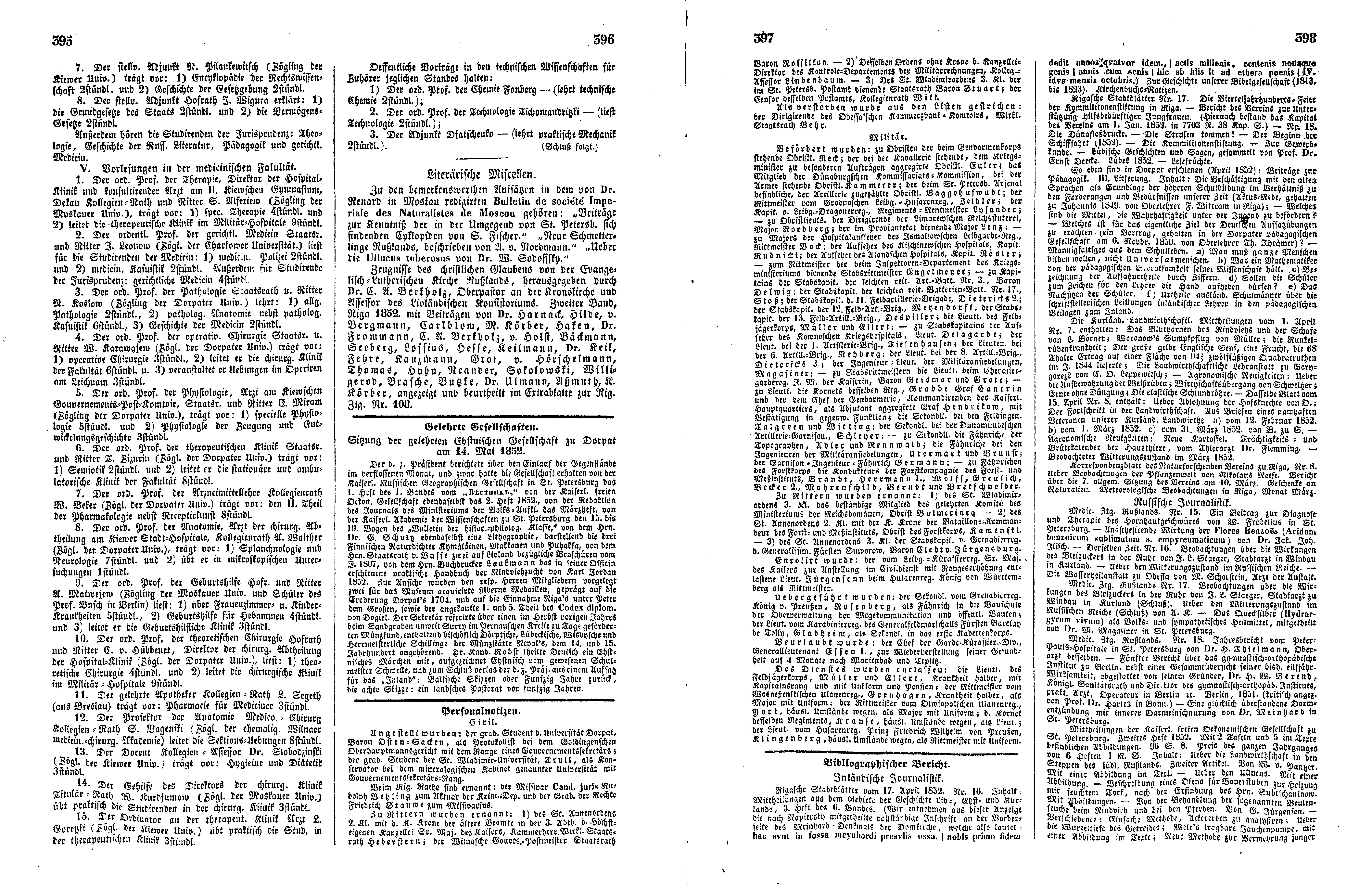 Das Inland [17] (1852) | 103. (395-398) Основной текст