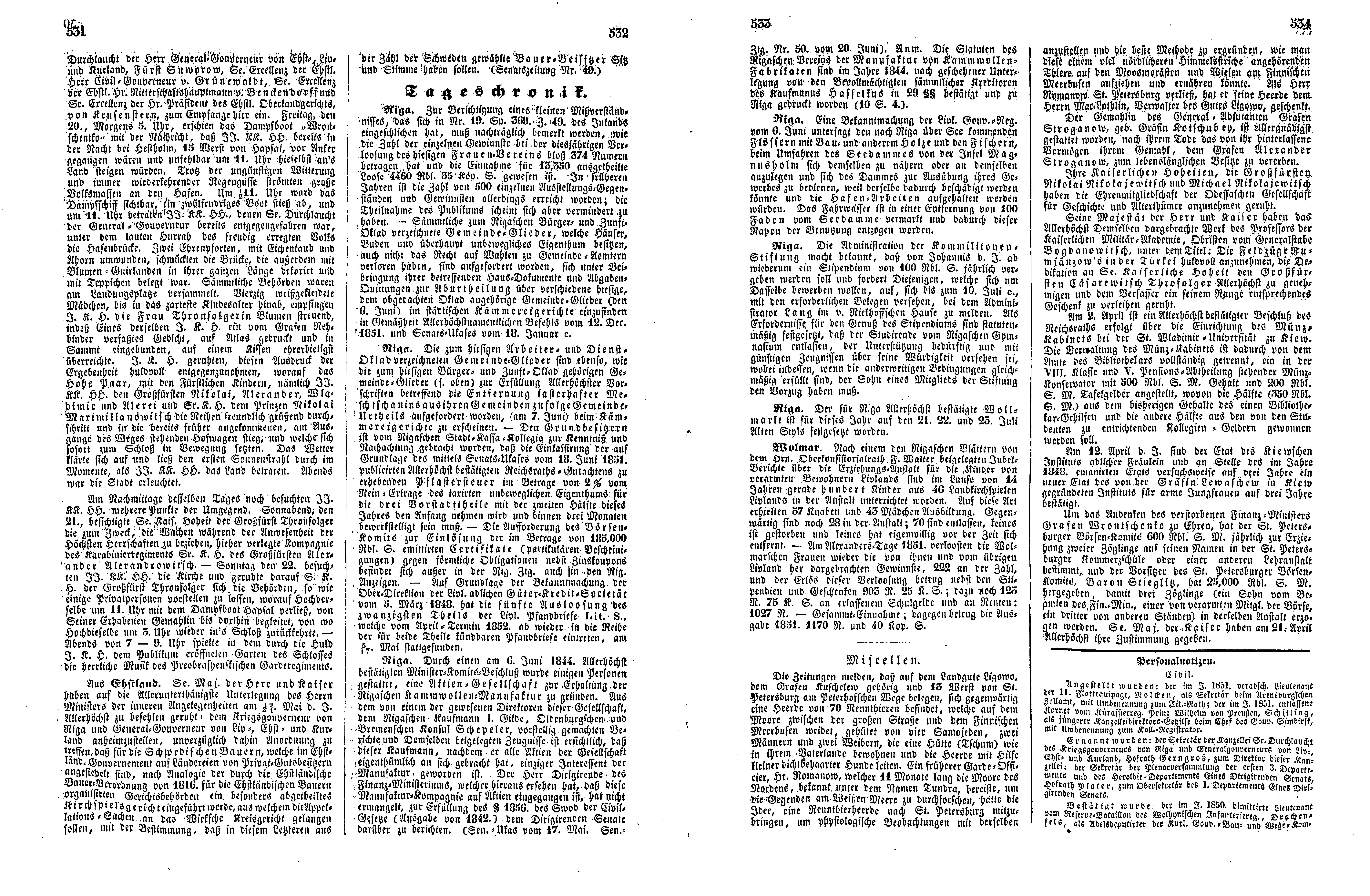 Das Inland [17] (1852) | 138. (531-534) Основной текст