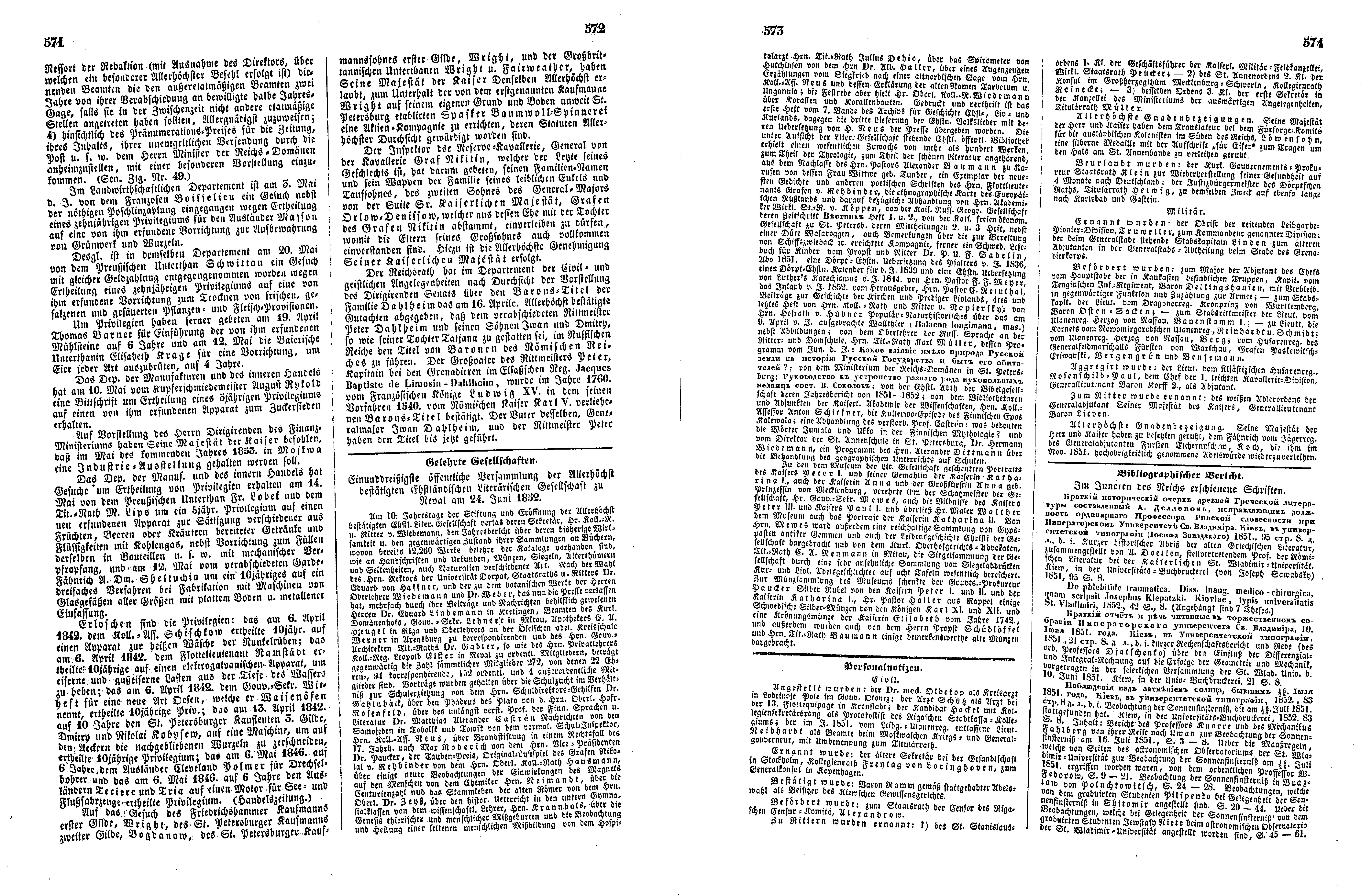 Das Inland [17] (1852) | 148. (571-574) Haupttext