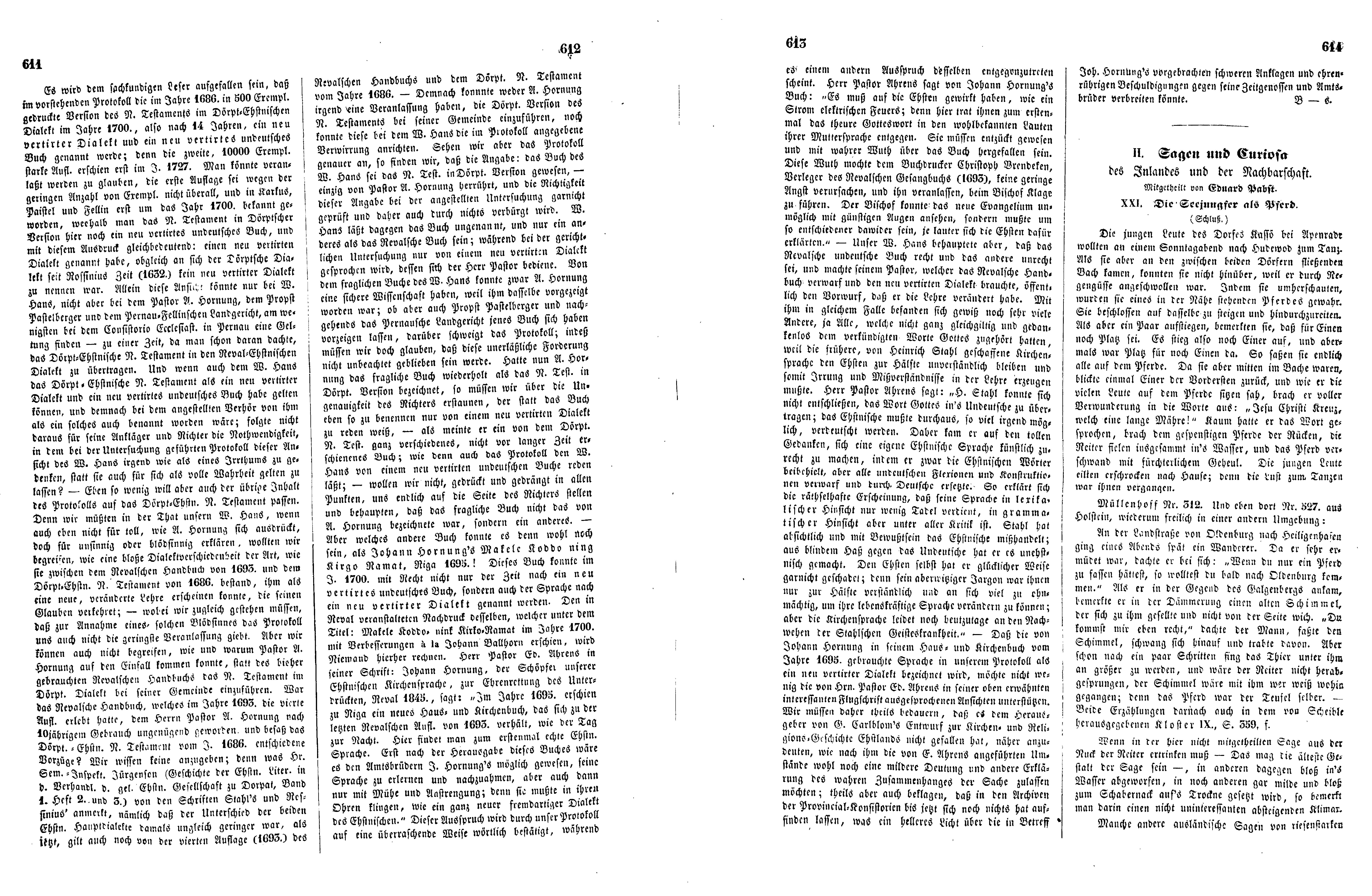 Das Inland [17] (1852) | 158. (611-614) Main body of text