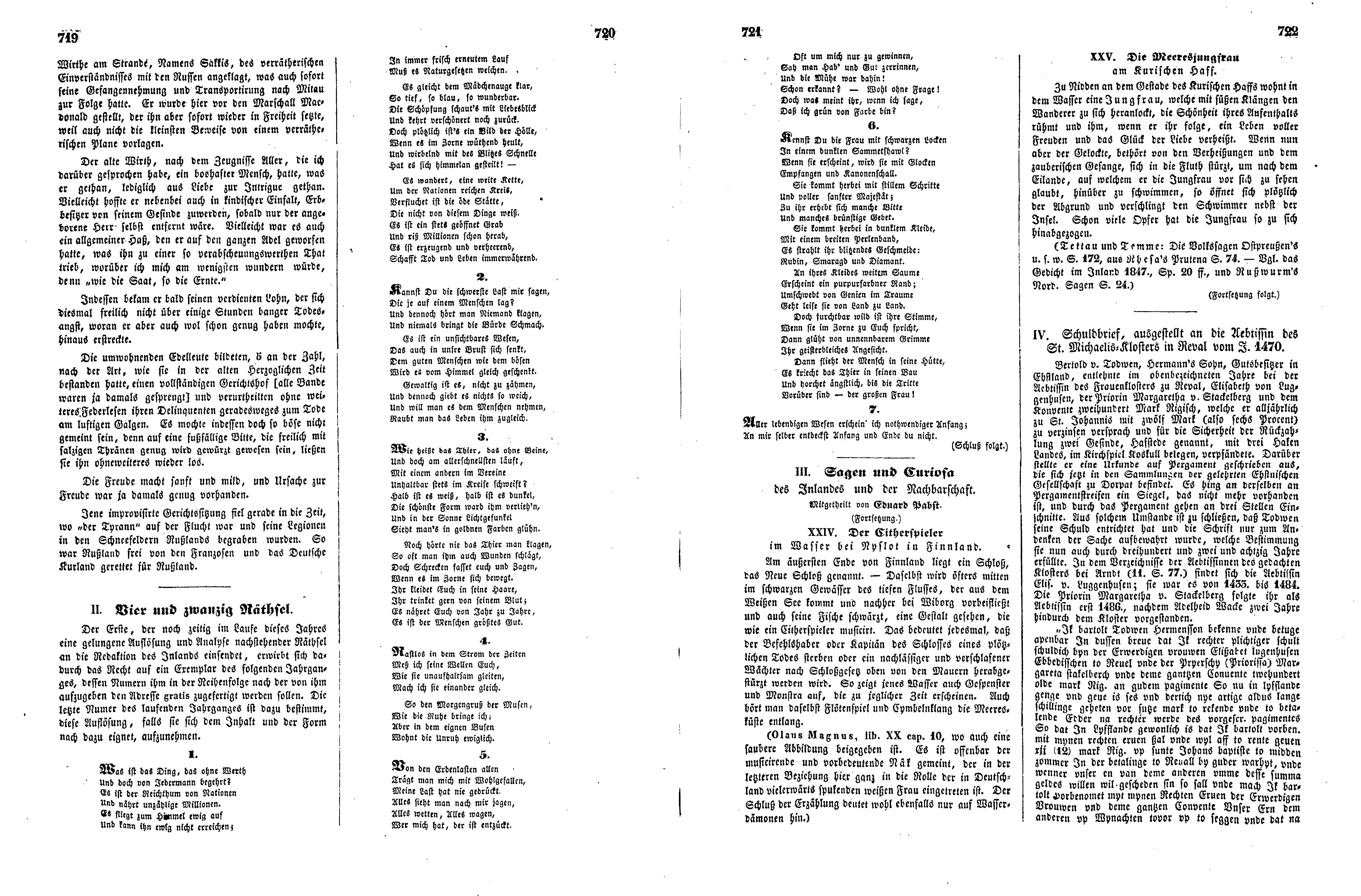 Das Inland [17] (1852) | 185. (719-722) Основной текст