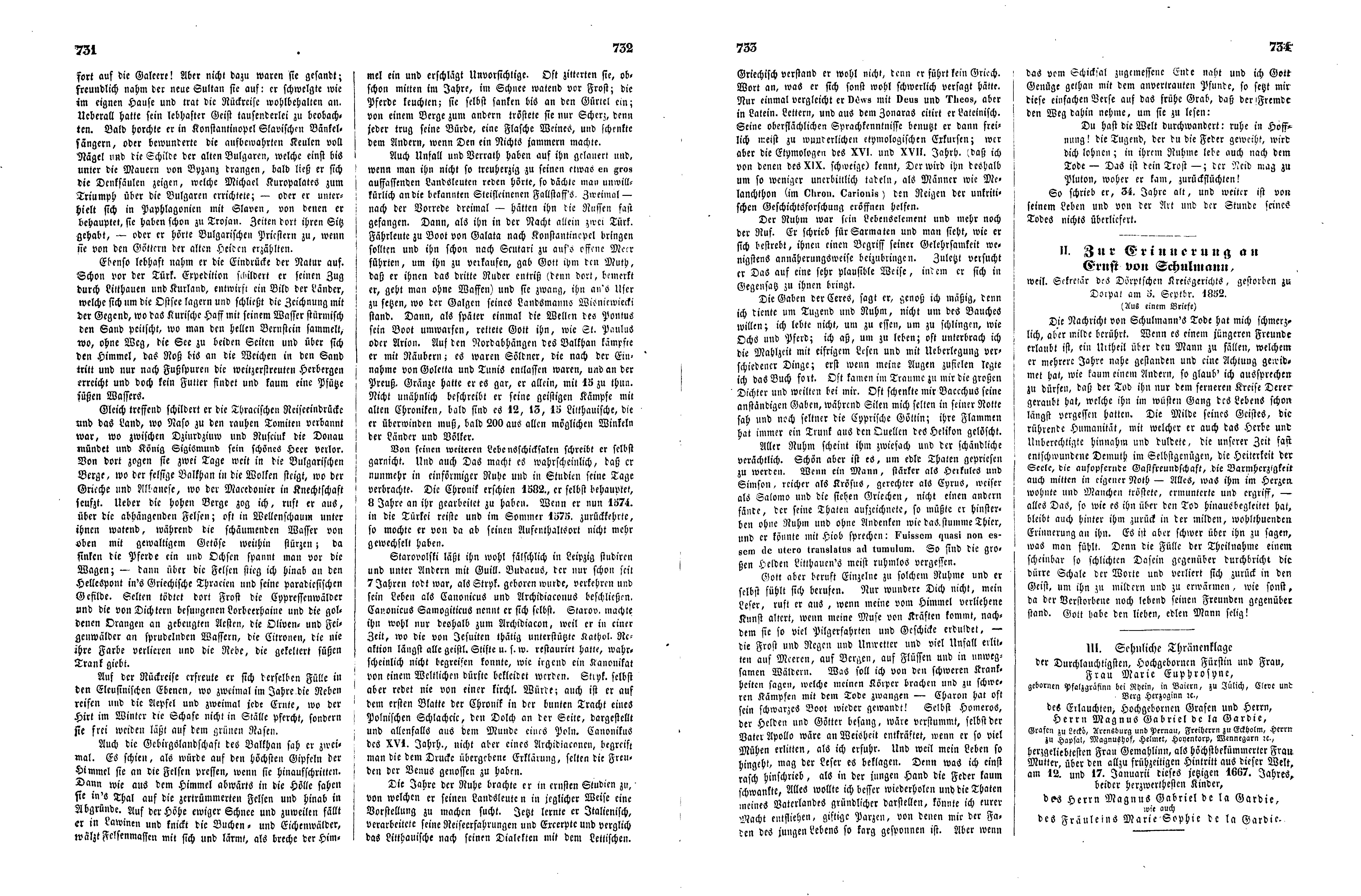 Das Inland [17] (1852) | 188. (731-734) Main body of text