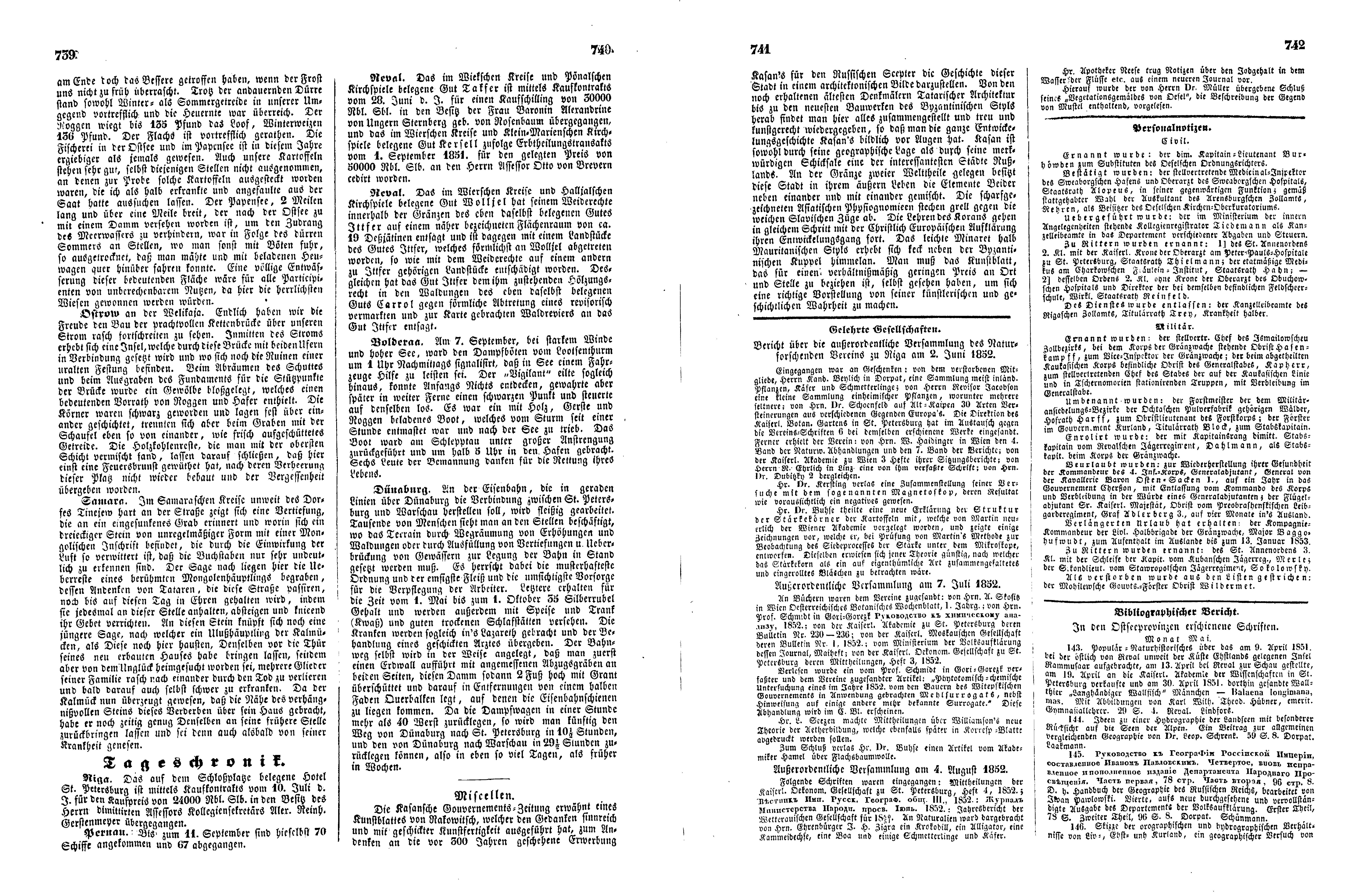 Das Inland [17] (1852) | 190. (739-742) Haupttext