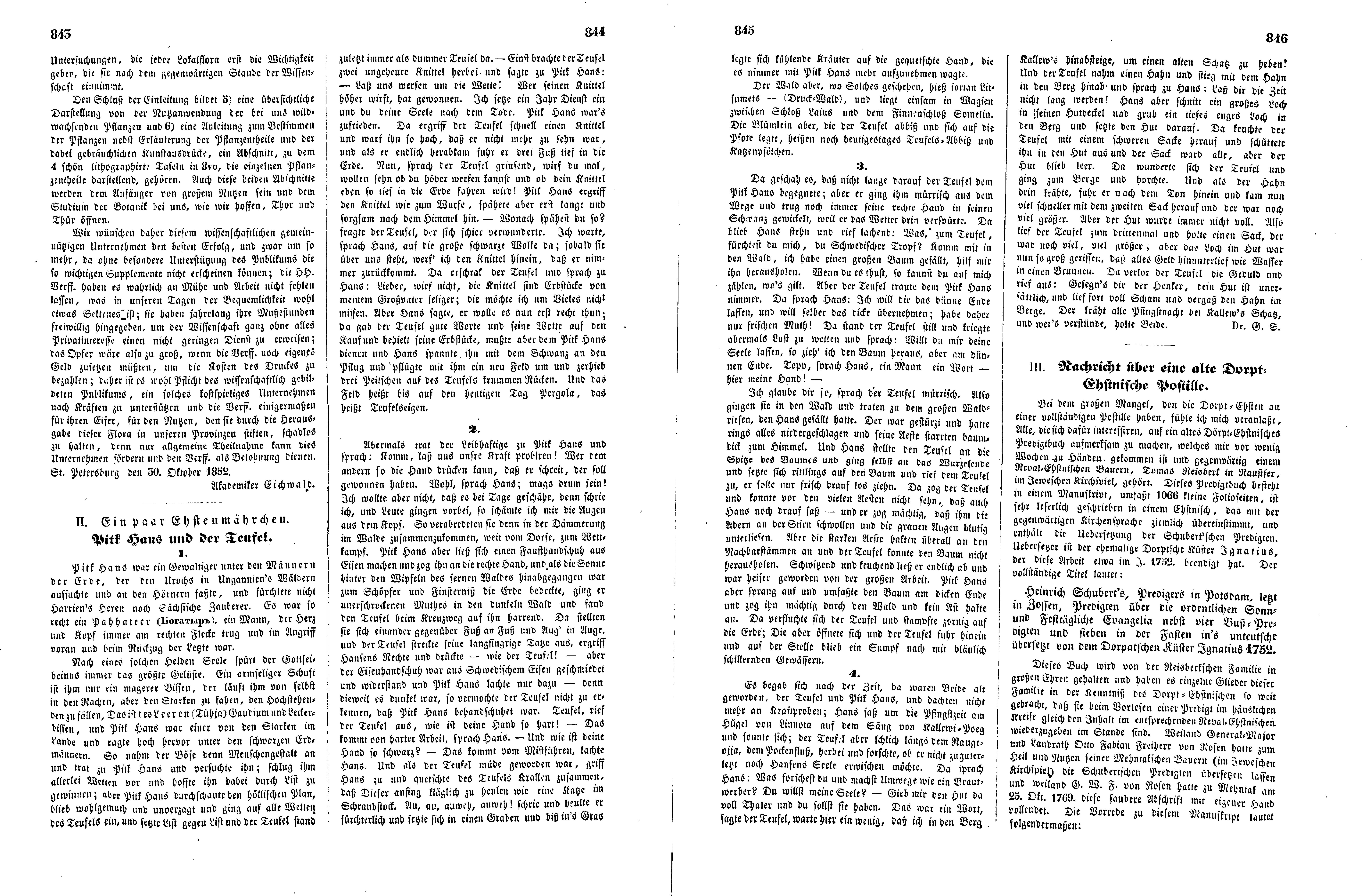 Das Inland [17] (1852) | 216. (843-846) Haupttext
