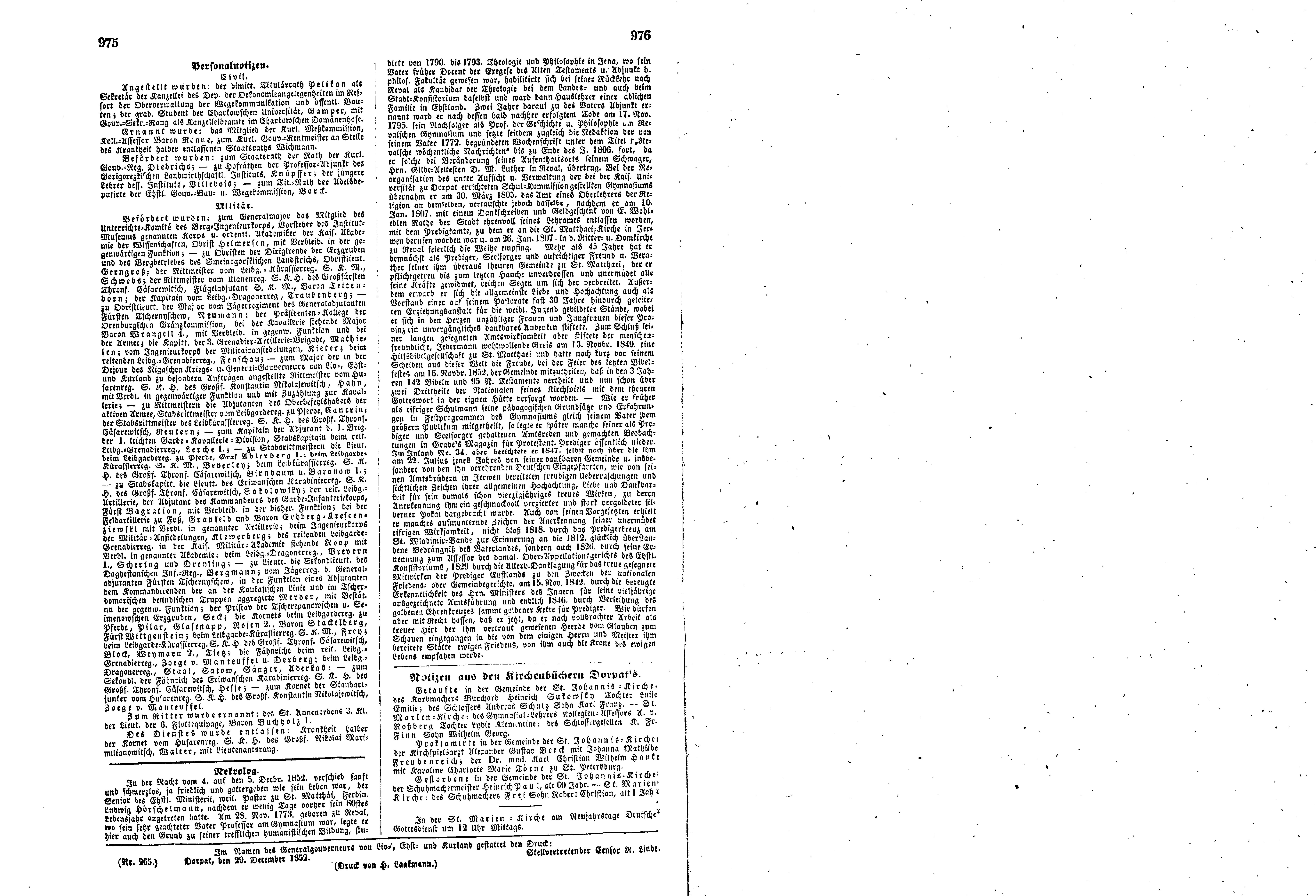 Das Inland [17] (1852) | 249. (975) Main body of text