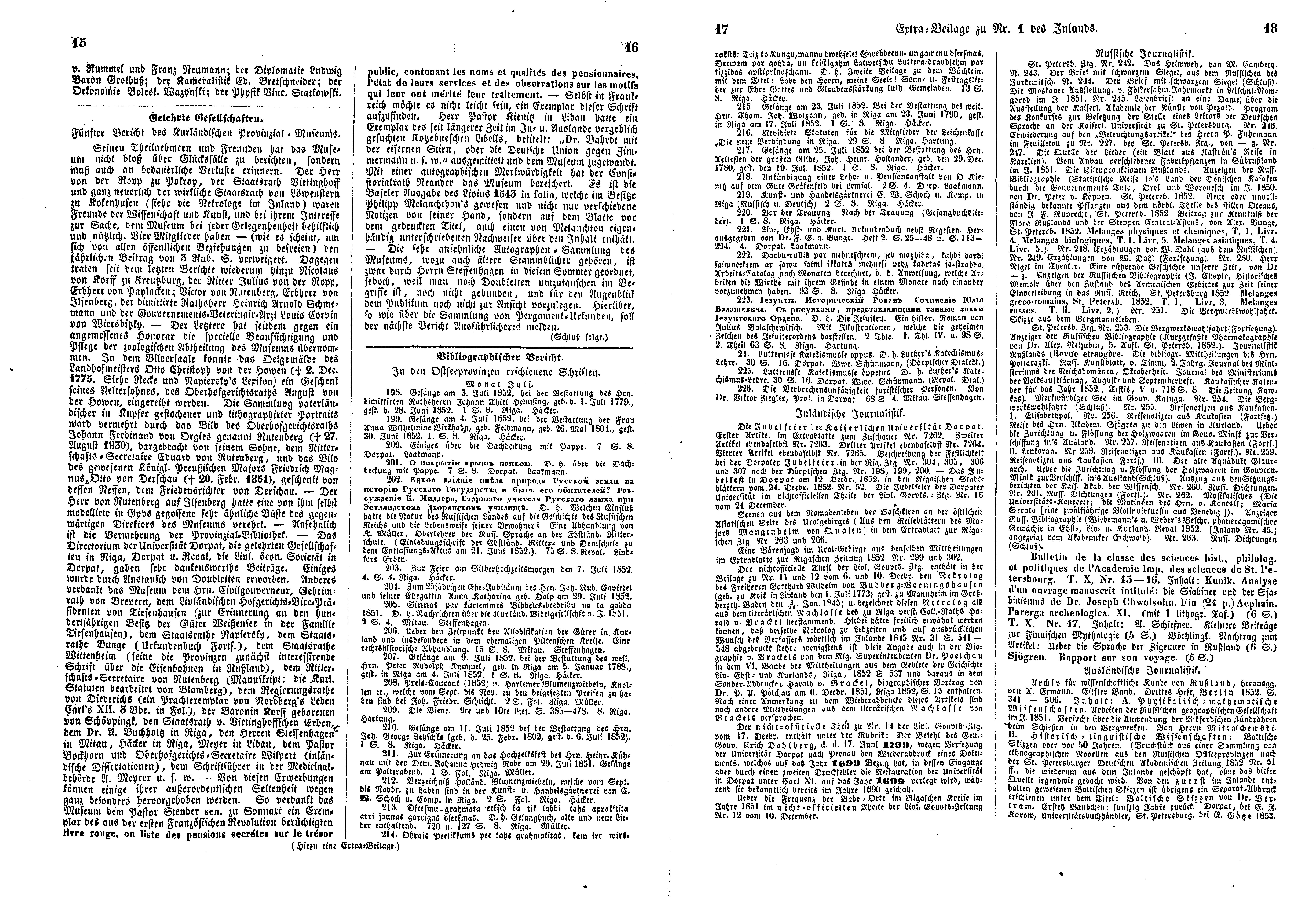 Das Inland [18] (1853) | 14. (15-18) Haupttext