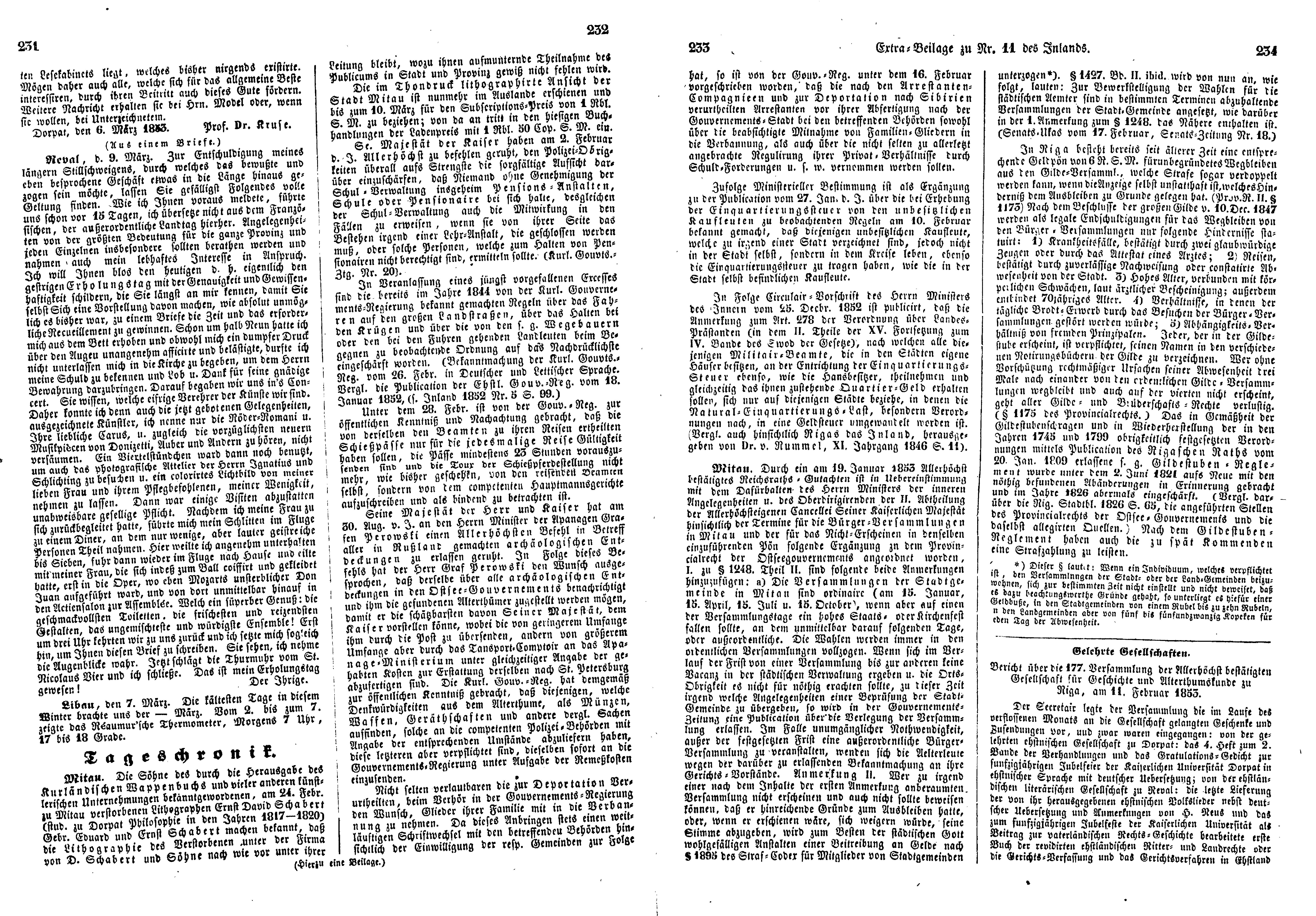 Das Inland [18] (1853) | 68. (231-234) Main body of text