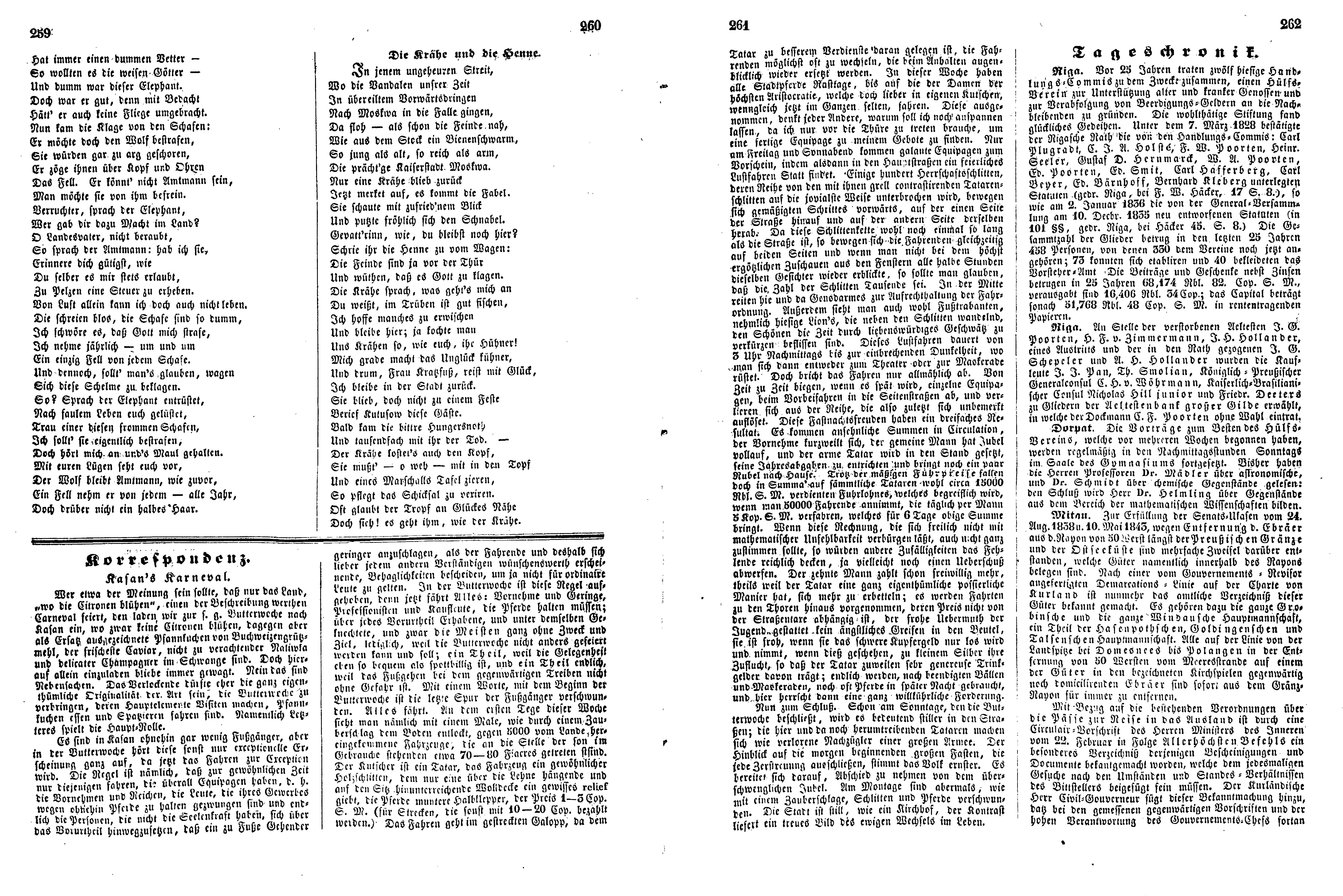 Das Inland [18] (1853) | 75. (259-262) Põhitekst