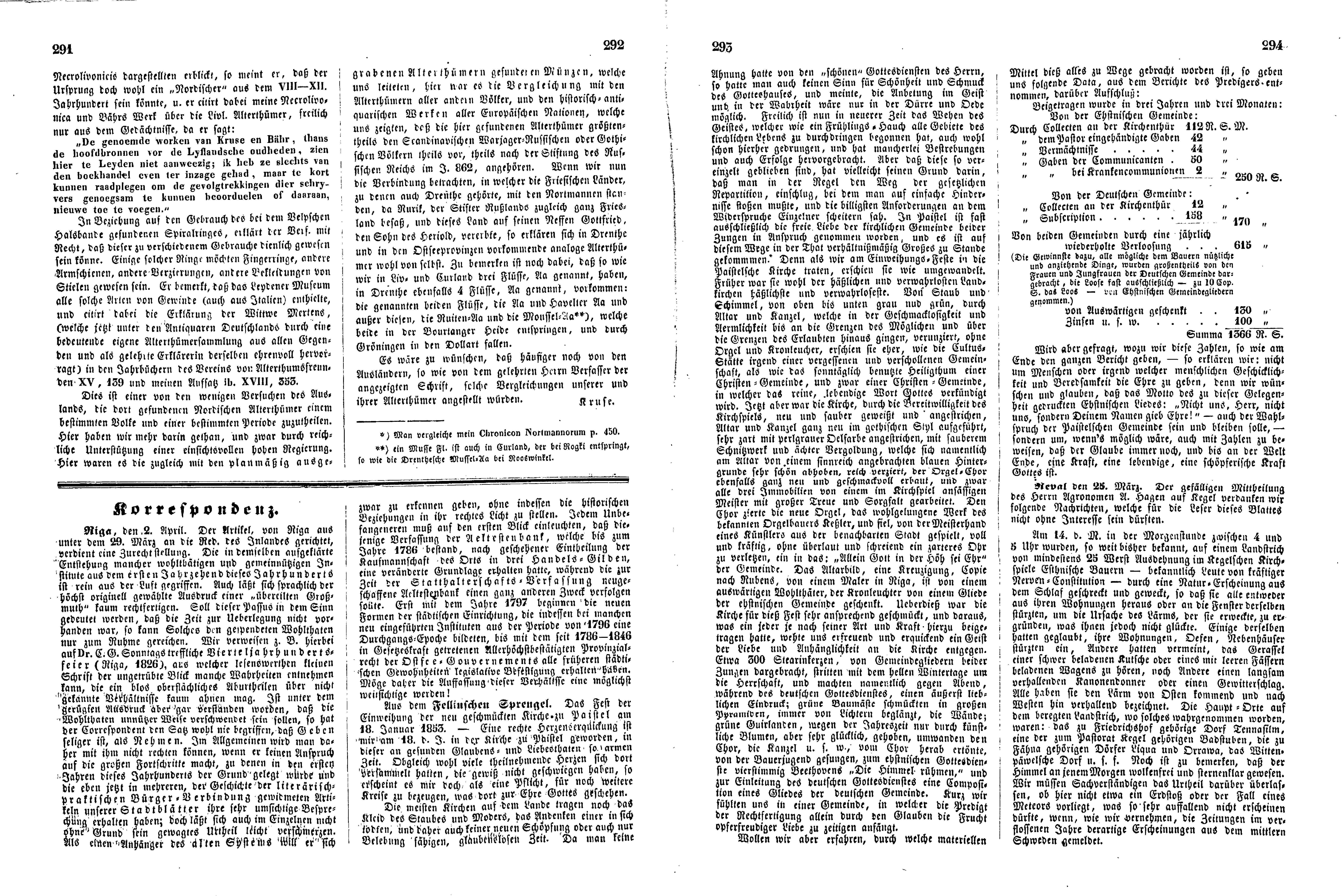 Das Inland [18] (1853) | 83. (291-294) Main body of text
