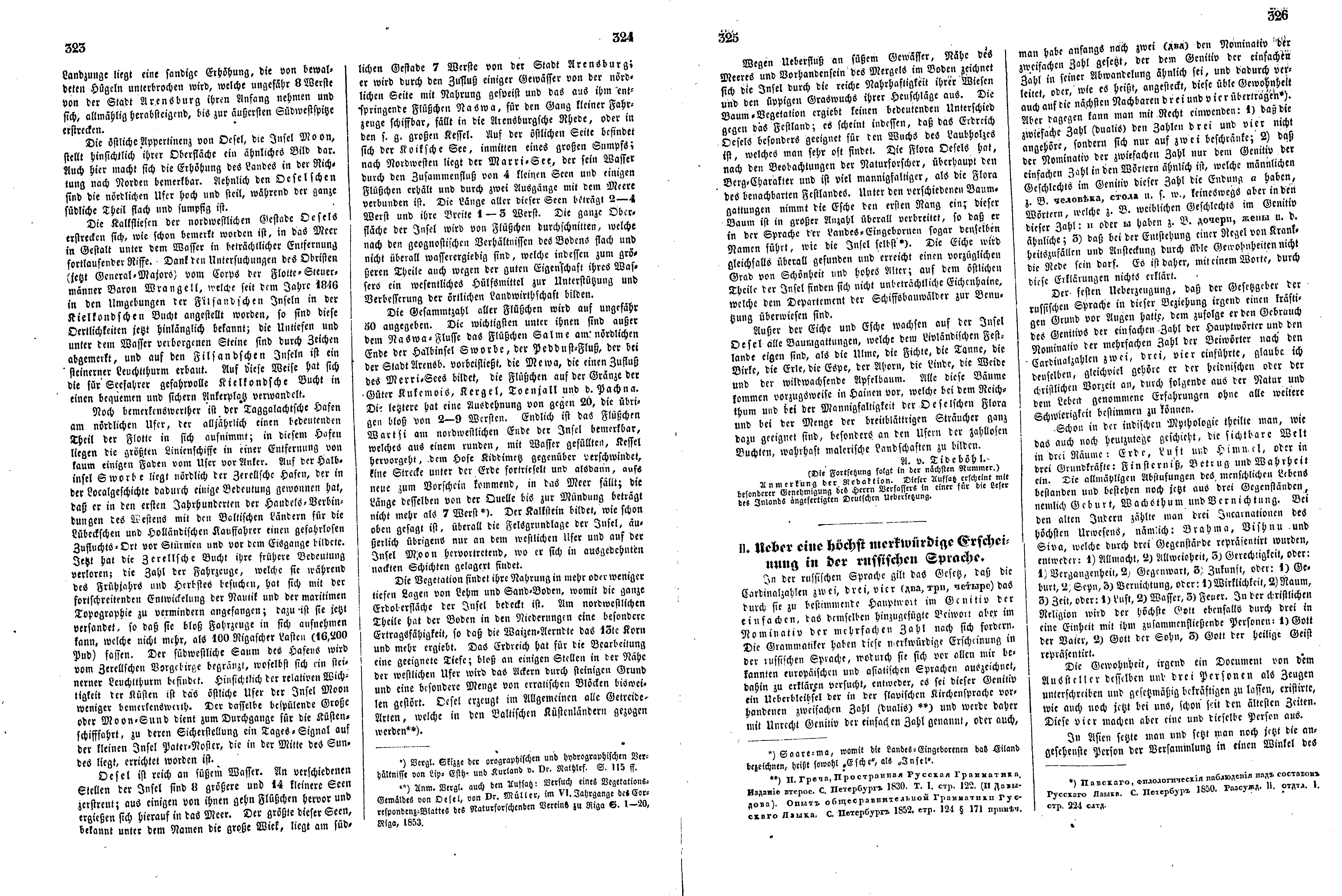 Das Inland [18] (1853) | 91. (323-326) Main body of text