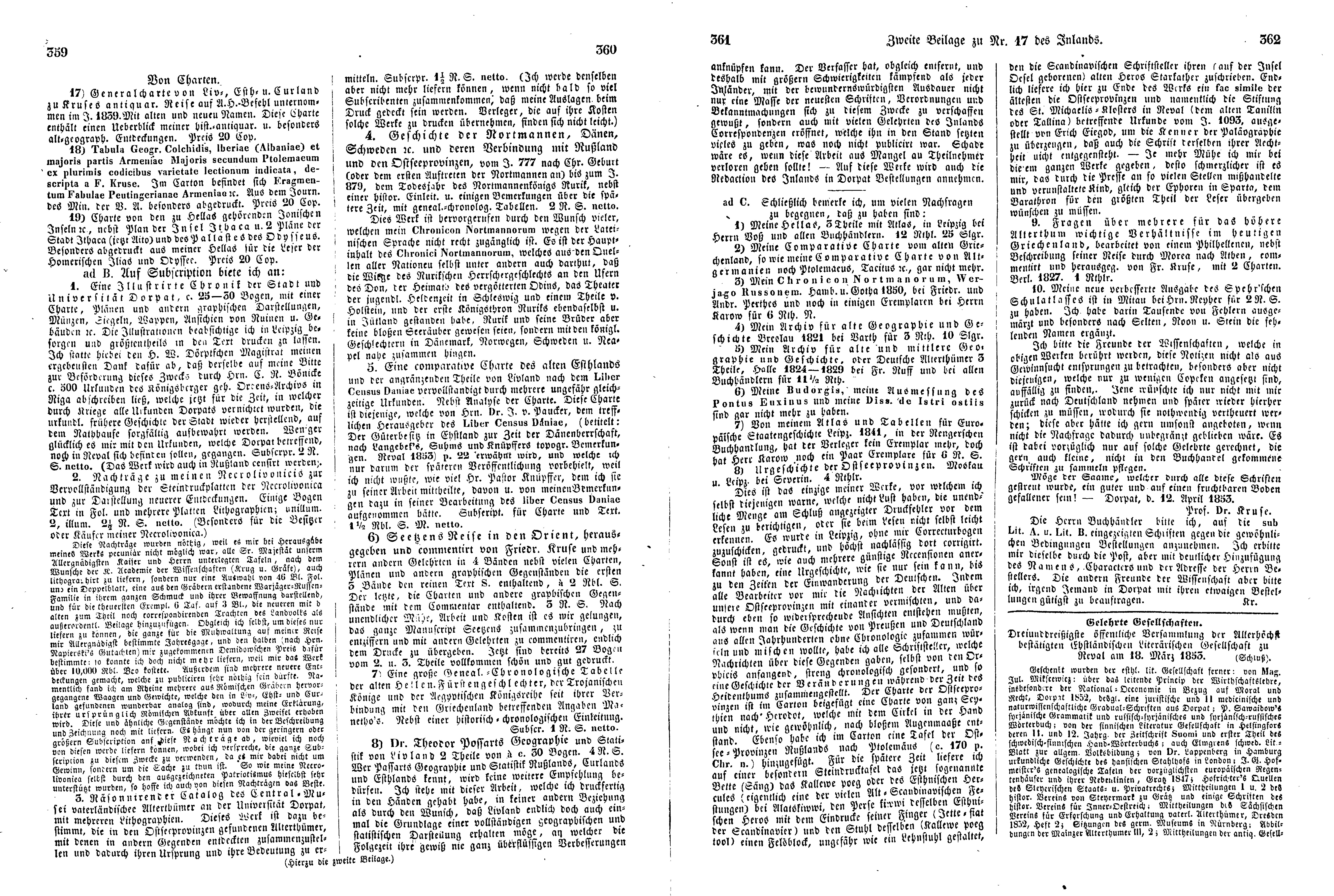 Das Inland [18] (1853) | 100. (359-362) Main body of text