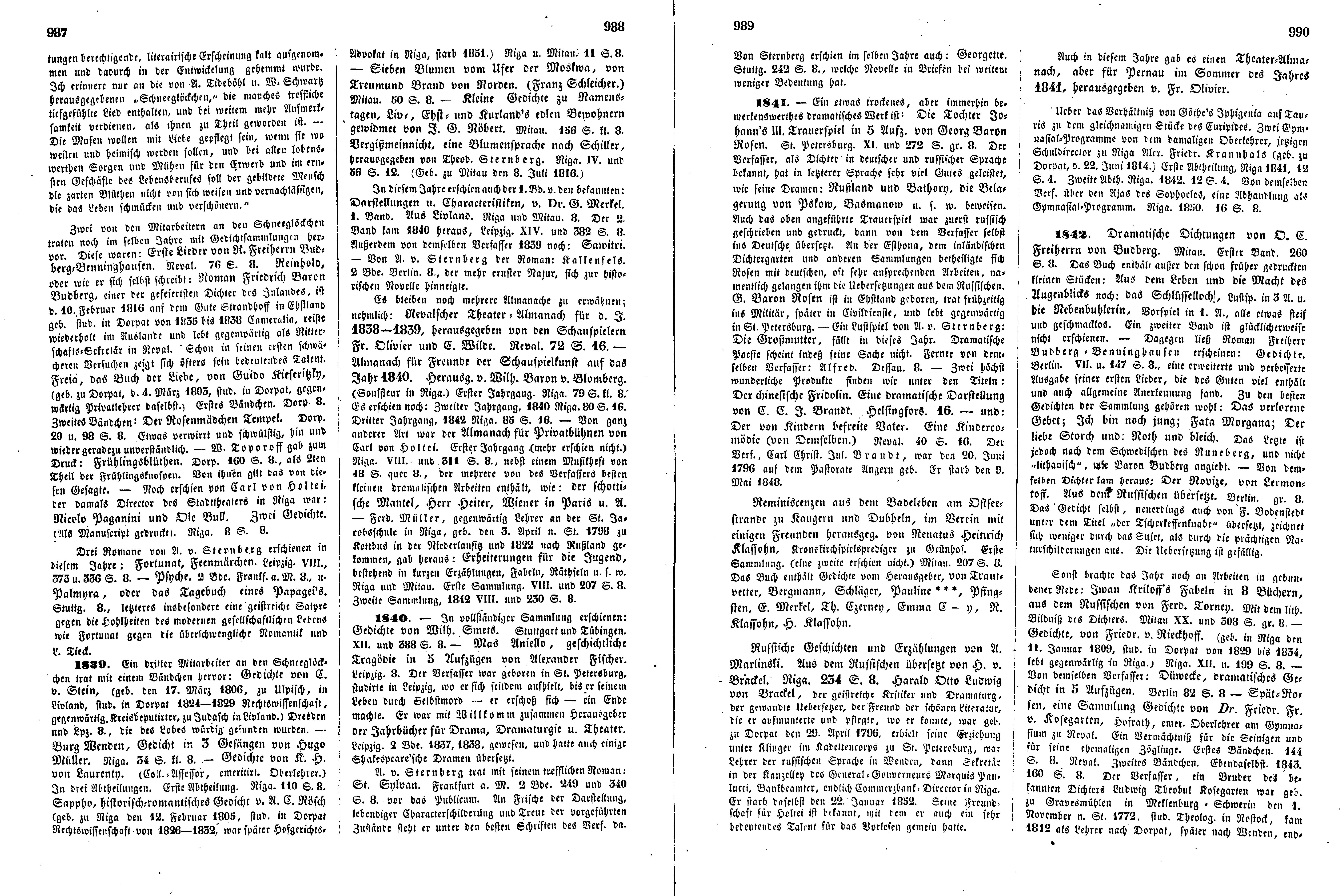 Die belletristische Literatur der Ostseeprovinzen Russland's (1853) | 11. (987-990) Põhitekst