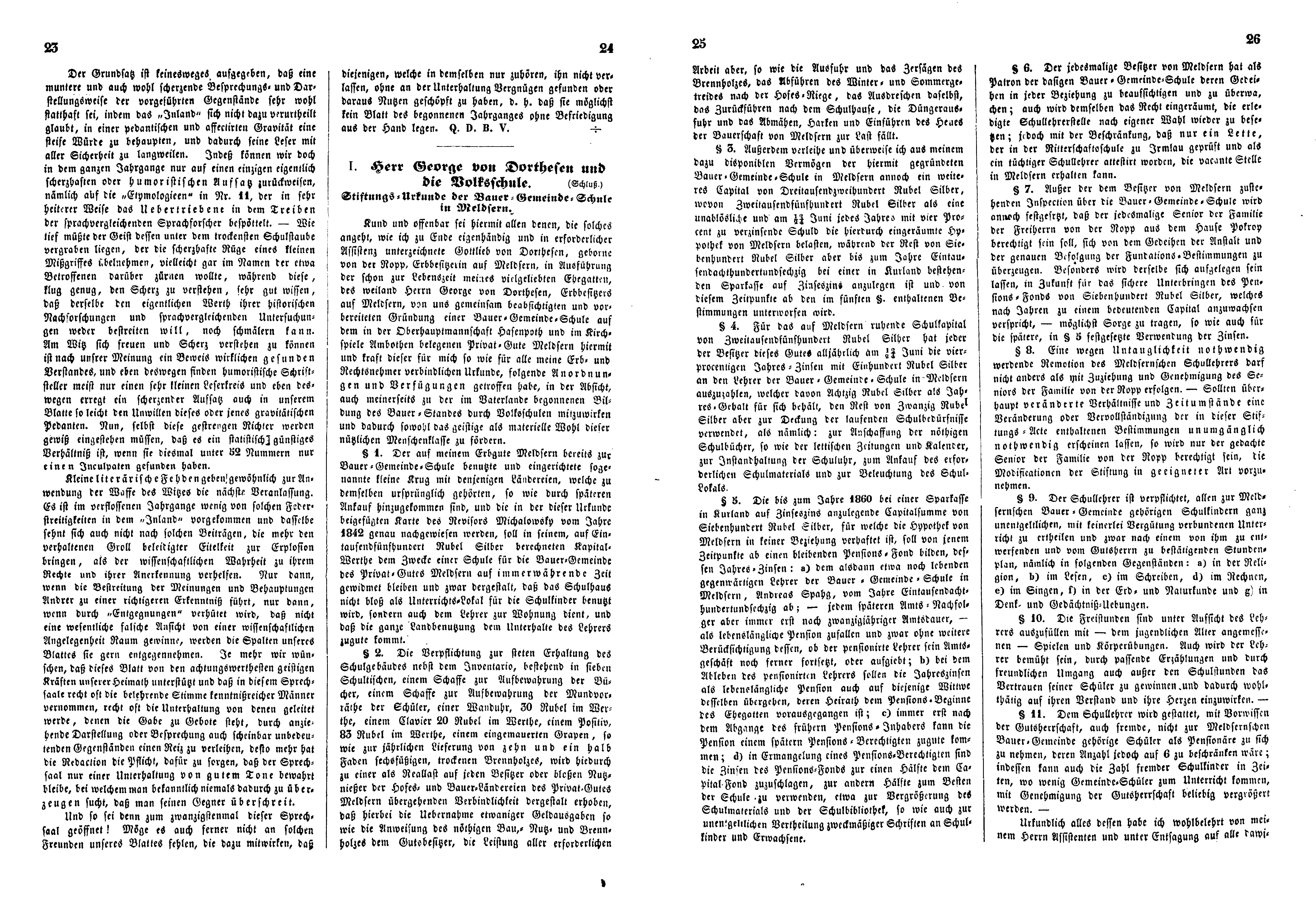 Das Inland [20] (1855) | 14. (23-26) Põhitekst