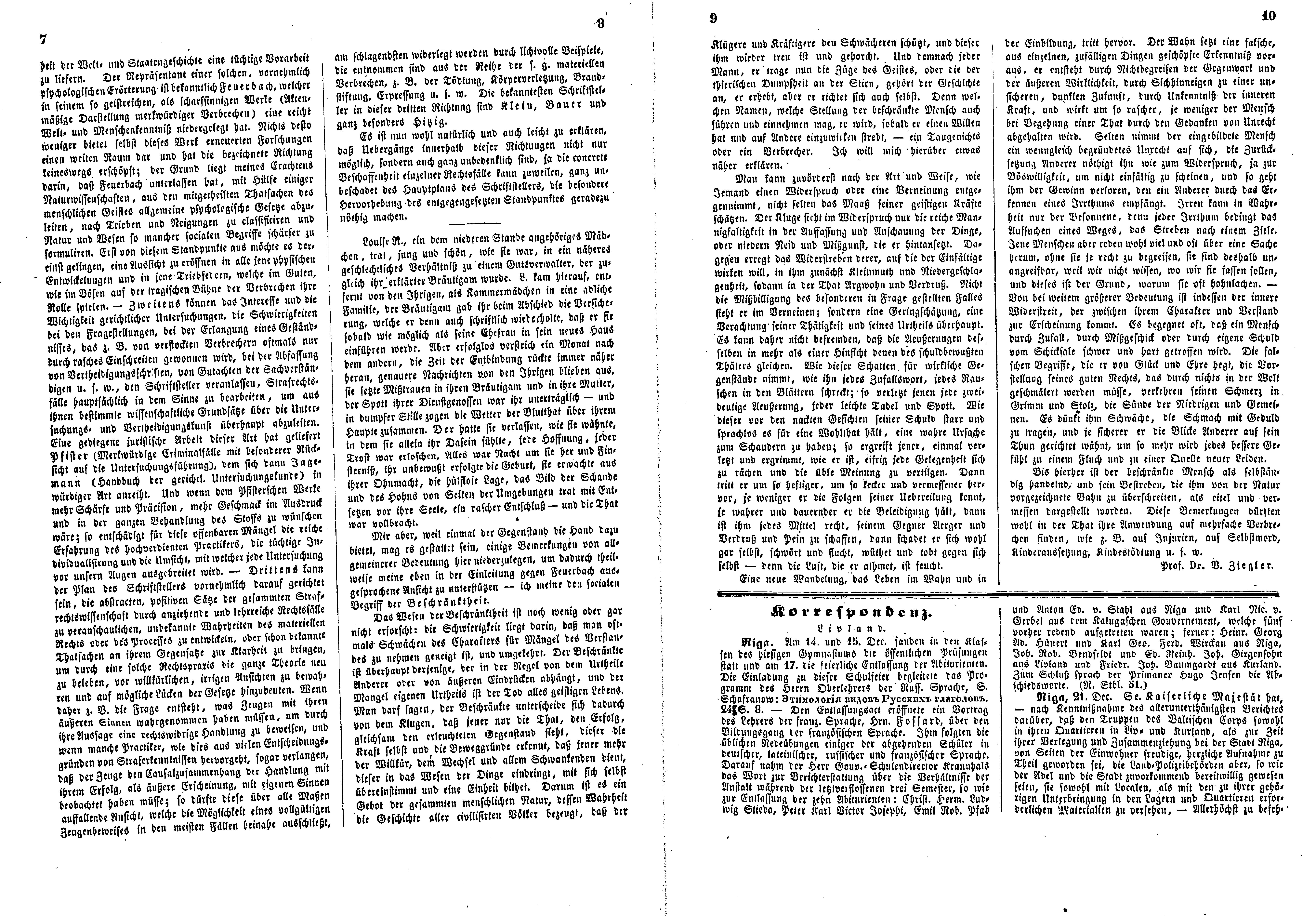 Eine psychologische Erörterung, angeknüpft an eine in Ehstland begangene Kindstödtung (1856) | 2. (7-10) Põhitekst