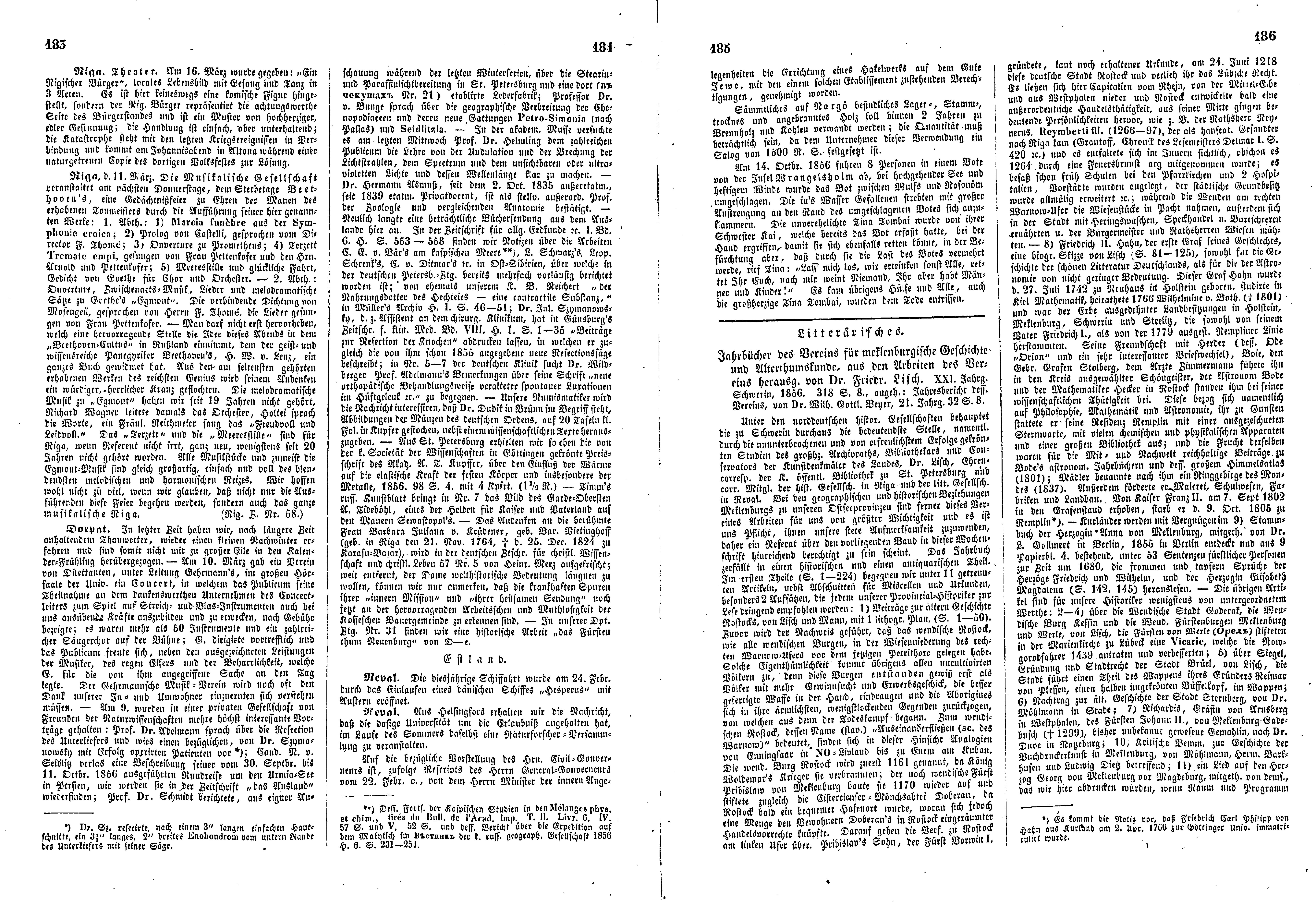 Das Inland [22] (1857) | 50. (183-186) Основной текст